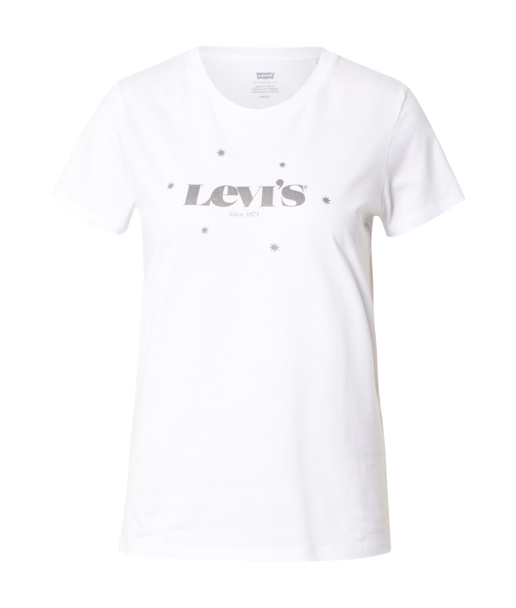 LEVI'S Tricou 'The Perfect' argintiu / alb - Pled.ro