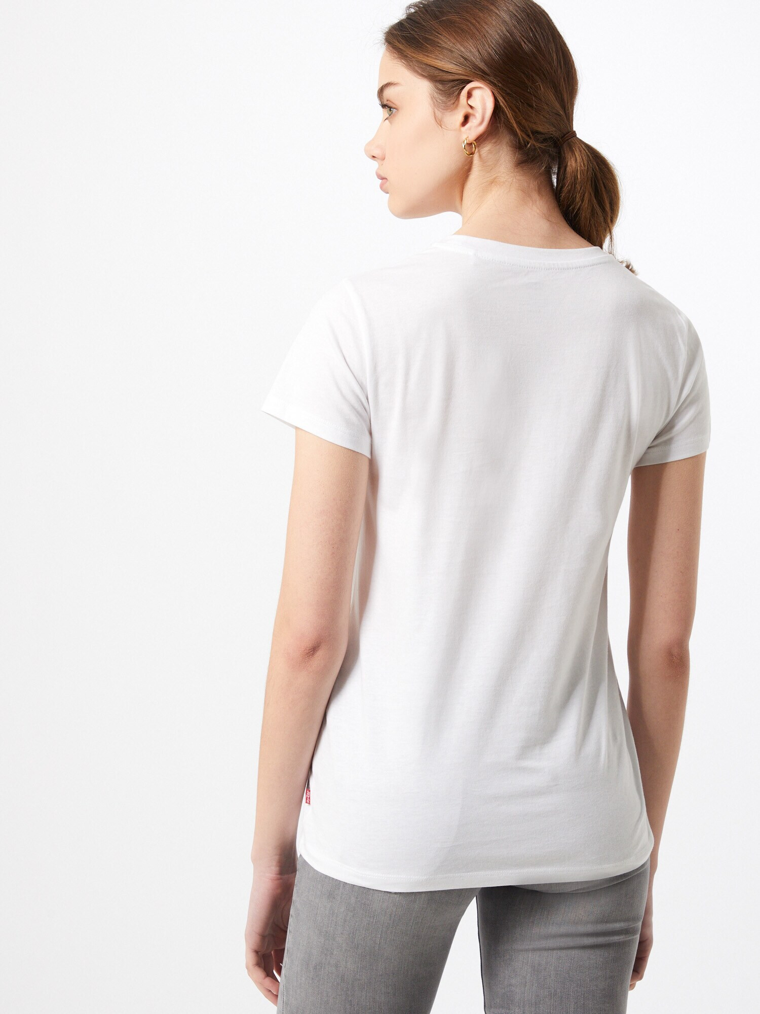 LEVI'S Tricou 'The Perfect' argintiu / alb - Pled.ro