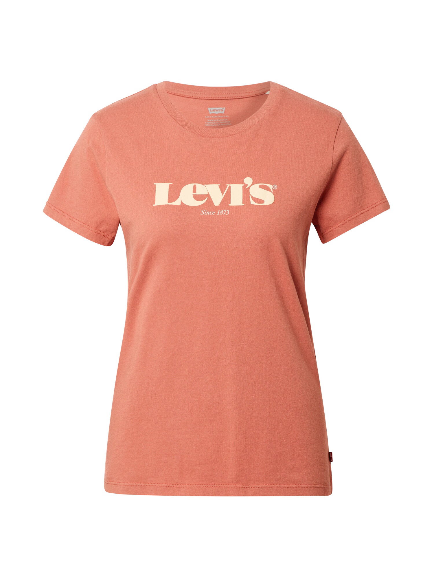 LEVI'S Tricou 'The Perfect' portocaliu / alb - Pled.ro