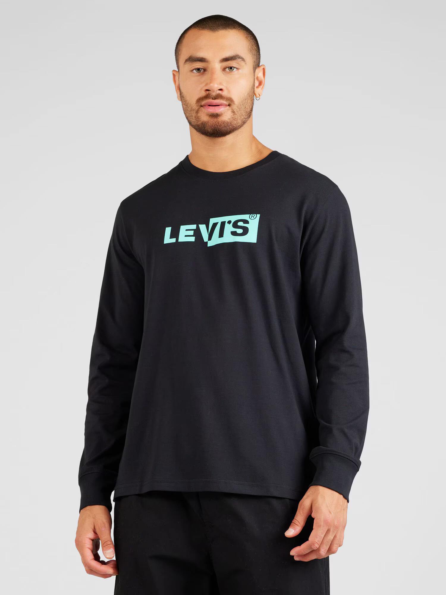 LEVI'S Tricou turcoaz / negru - Pled.ro