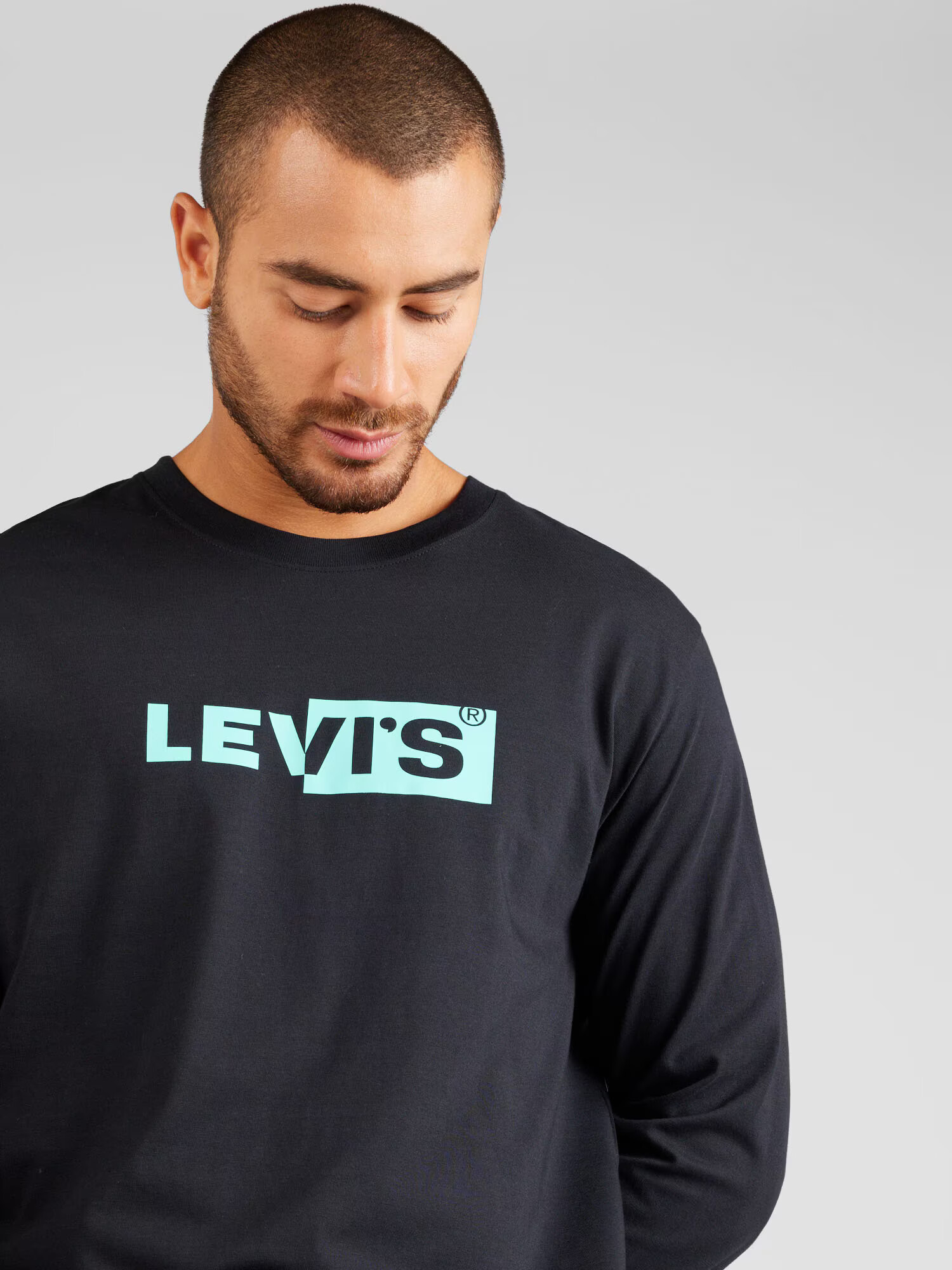 LEVI'S Tricou turcoaz / negru - Pled.ro