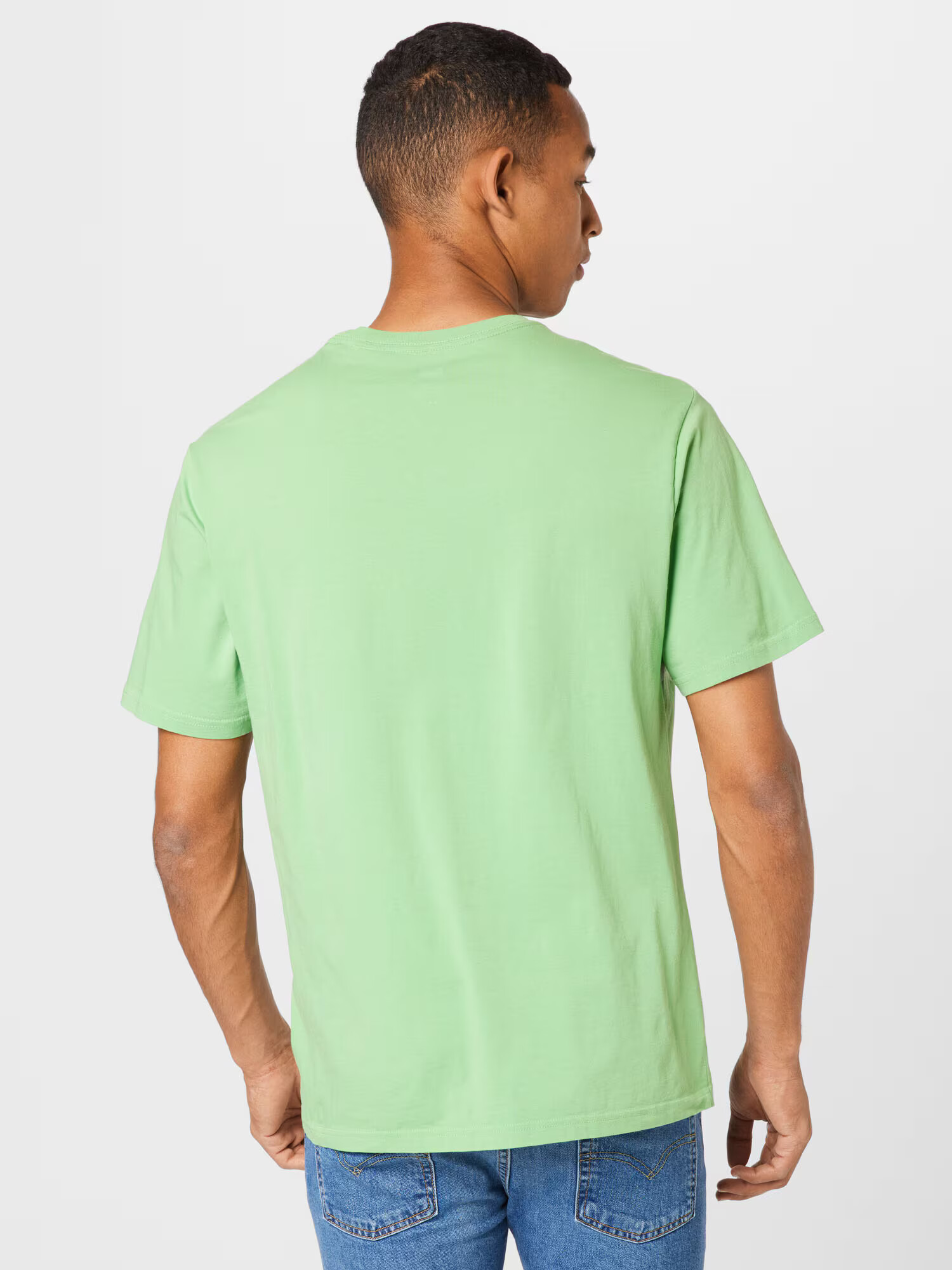 LEVI'S Tricou verde deschis / alb - Pled.ro