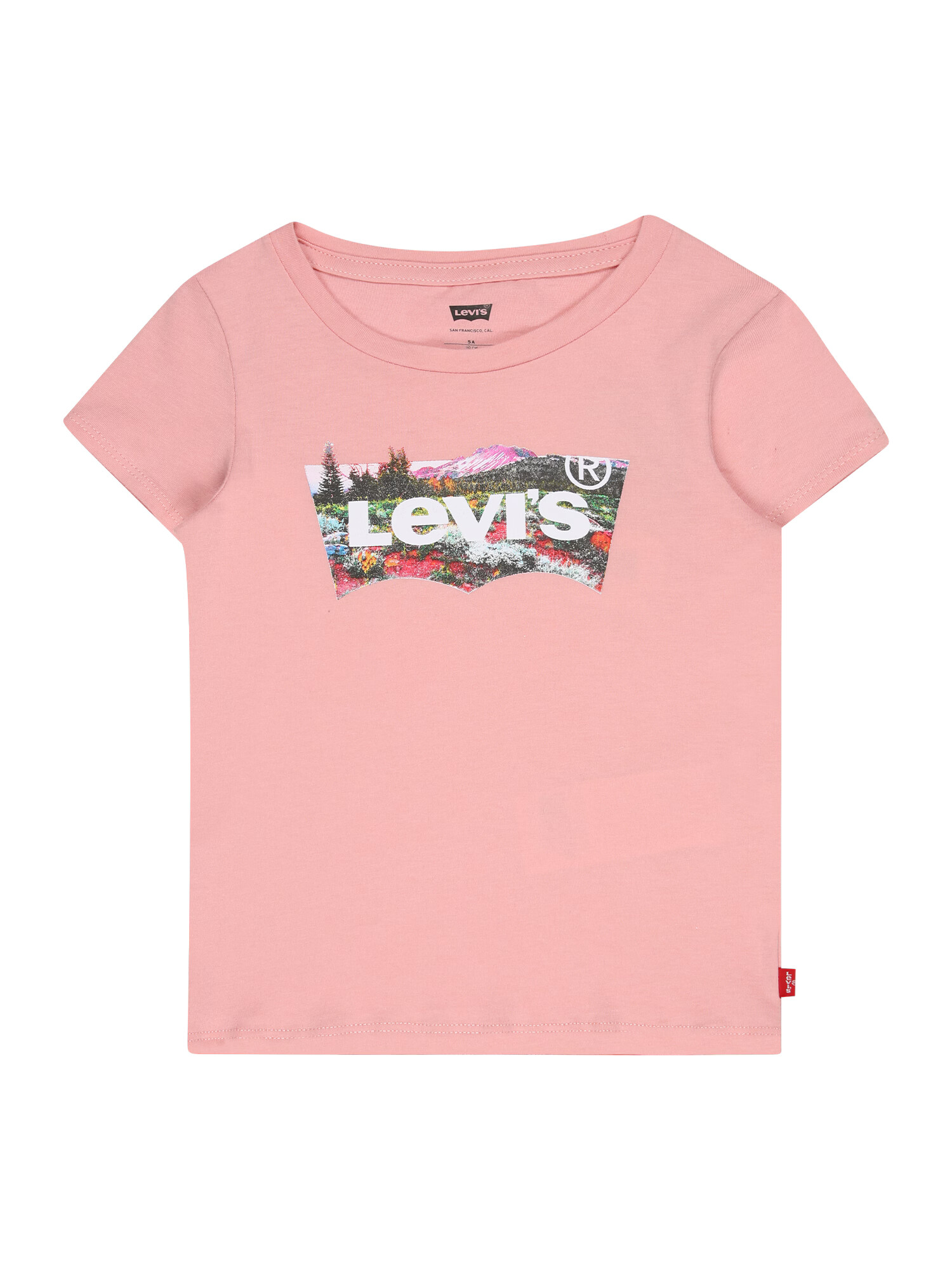 LEVI'S Tricou verde iarbă / roz / roșu rodie / alb - Pled.ro