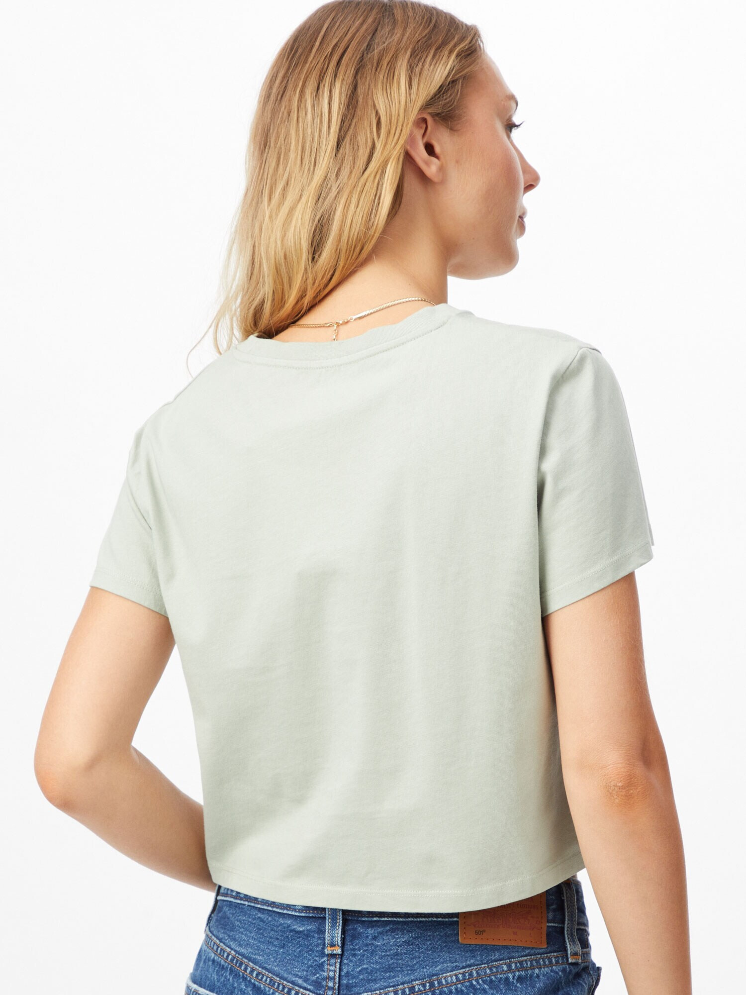 LEVI'S Tricou verde pastel / alb - Pled.ro