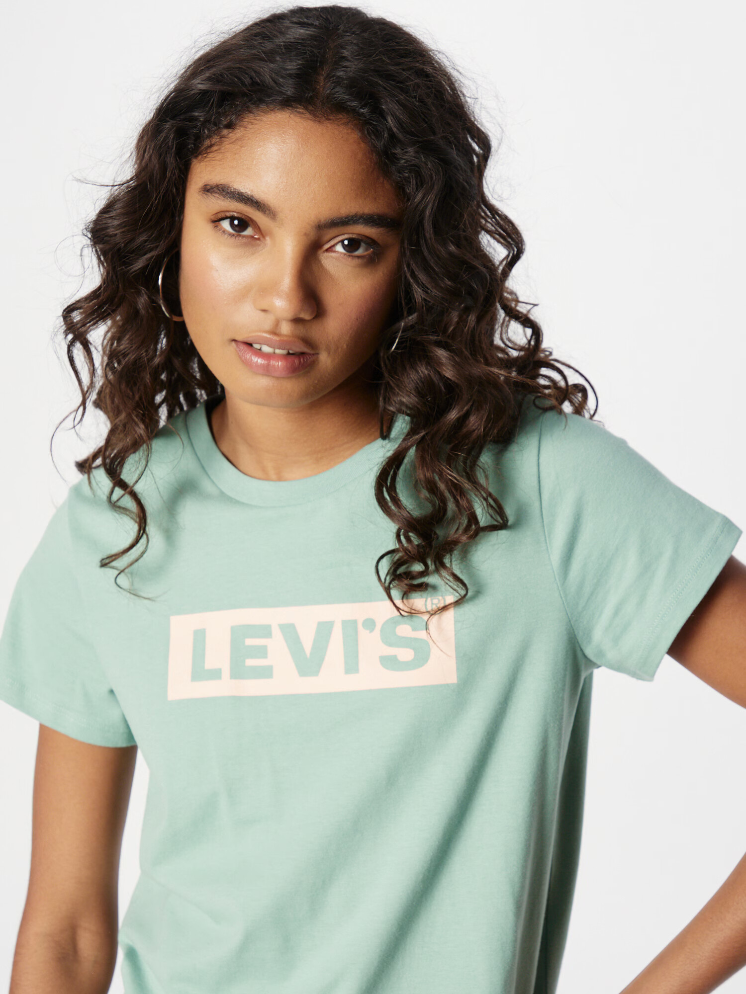 LEVI'S Tricou 'The Perfect' verde pastel / mov pastel - Pled.ro