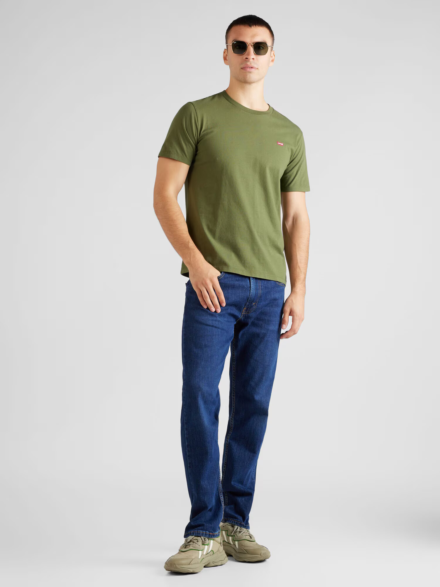 LEVI'S Tricou verde / roșu / alb - Pled.ro