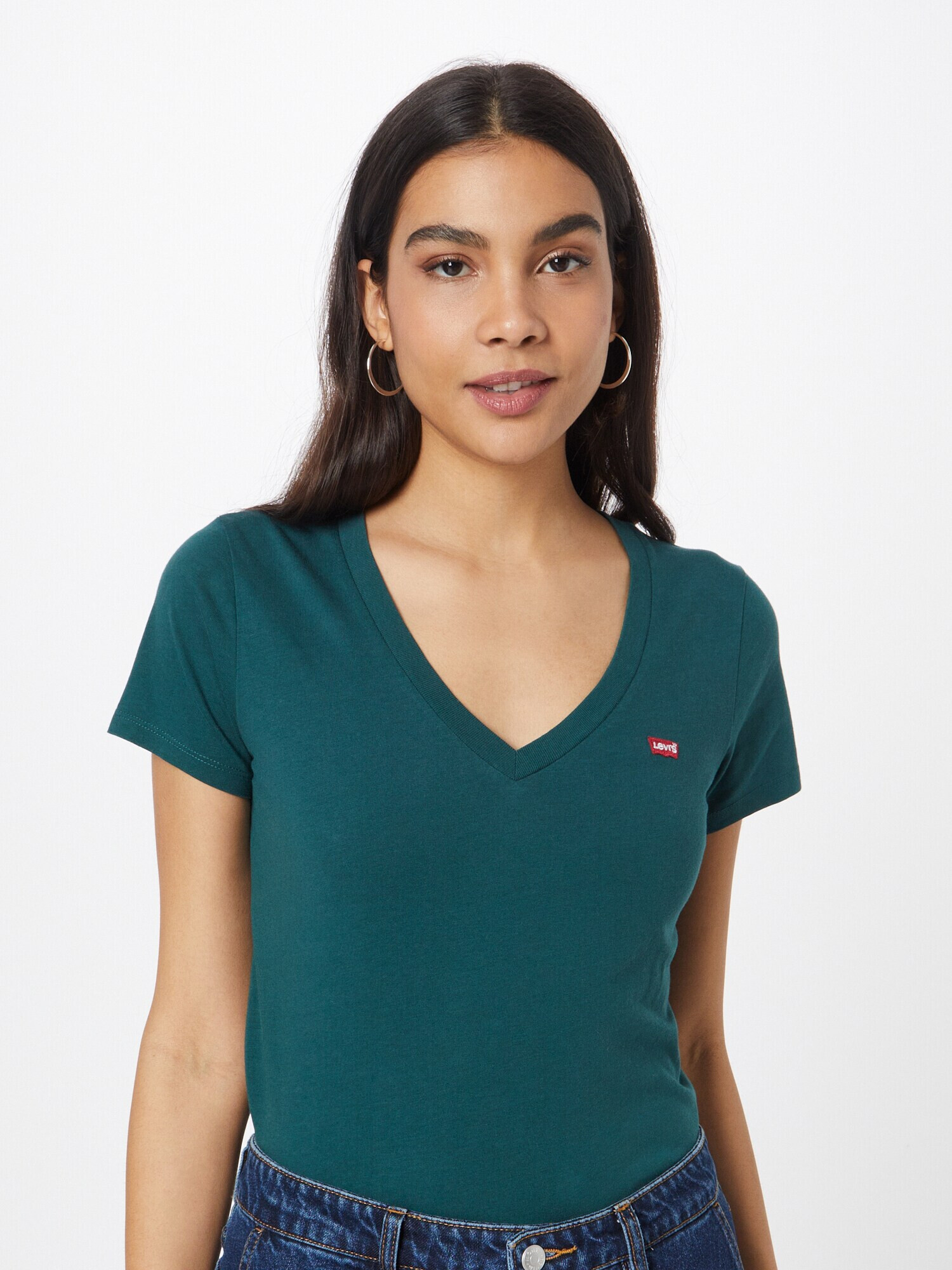 LEVI'S Tricou verde smarald / roșu / alb - Pled.ro