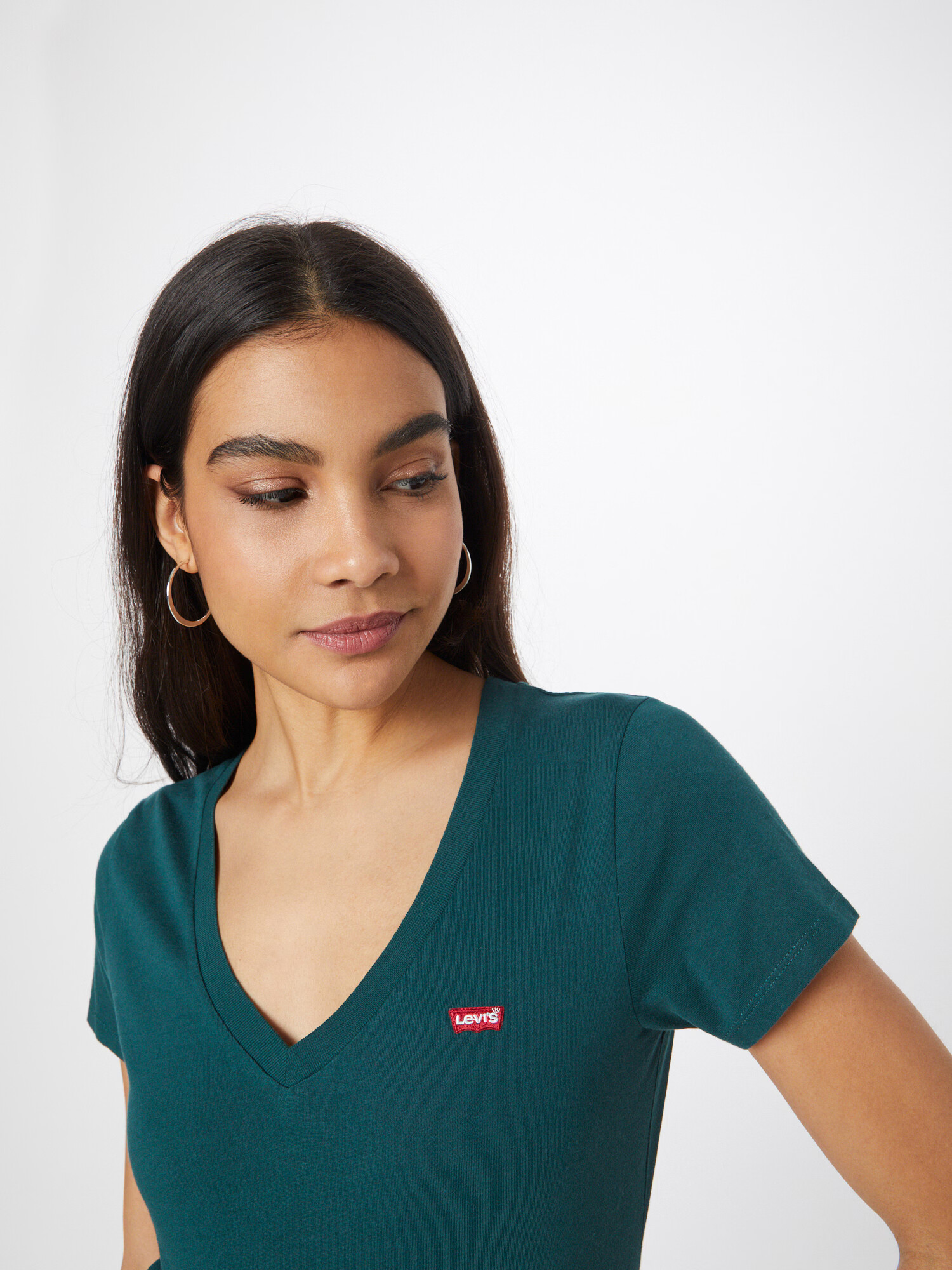 LEVI'S Tricou verde smarald / roșu / alb - Pled.ro