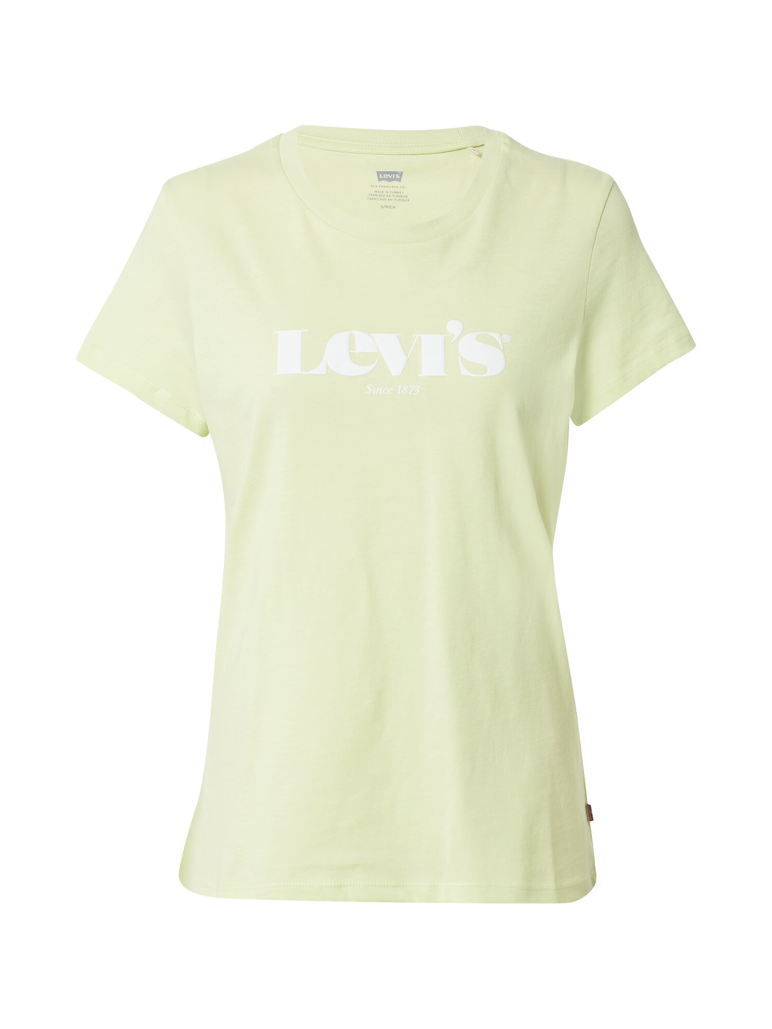 LEVI'S Tricou verde stuf / alb - Pled.ro