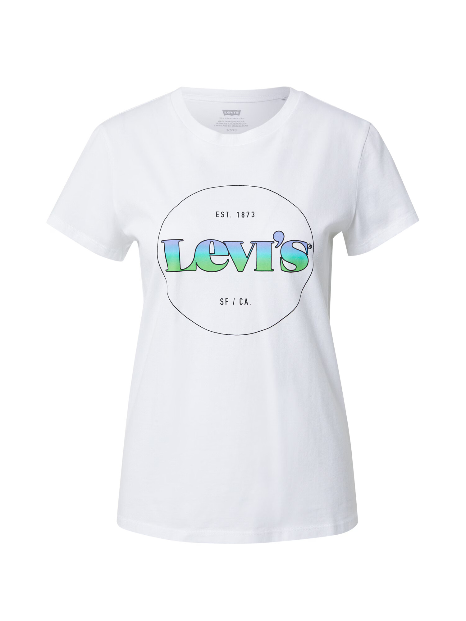 LEVI'S Tricou 'The Perfect Tee' verde / verde jad / mov deschis / negru / alb - Pled.ro