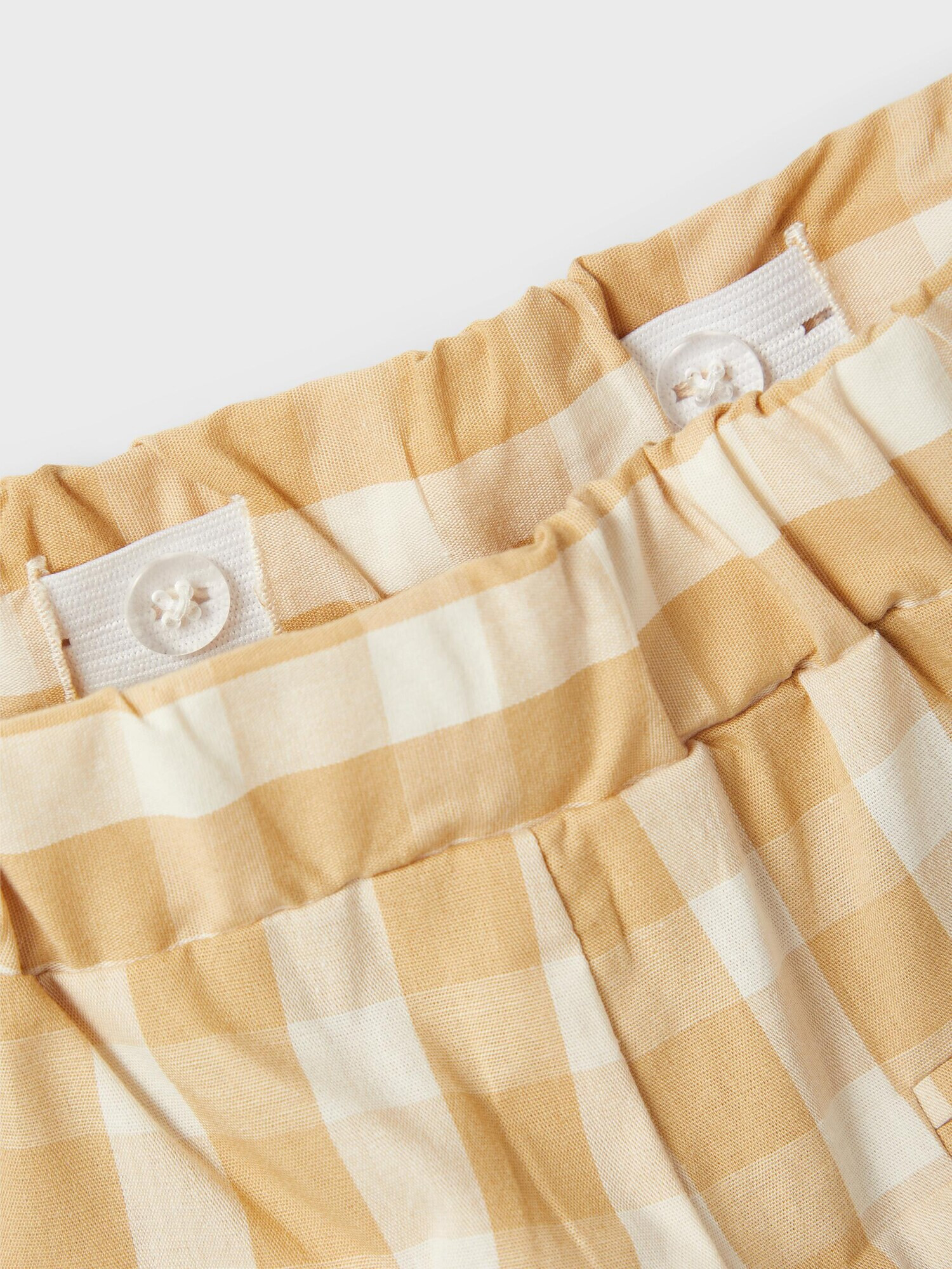 Lil ' Atelier Kids Pantaloni maro caramel / alb - Pled.ro