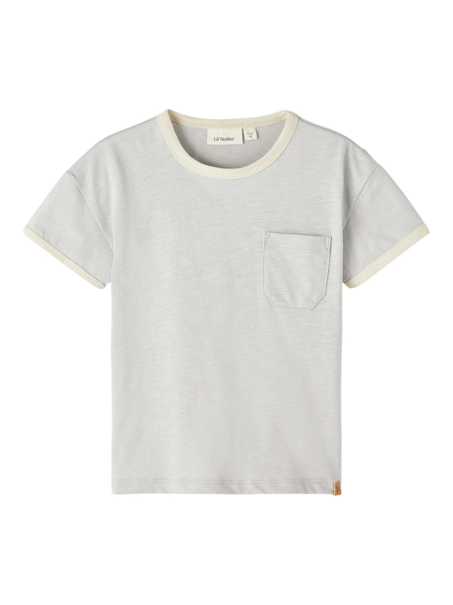 Lil ' Atelier Kids Tricou 'Dawson' crem / gri argintiu - Pled.ro