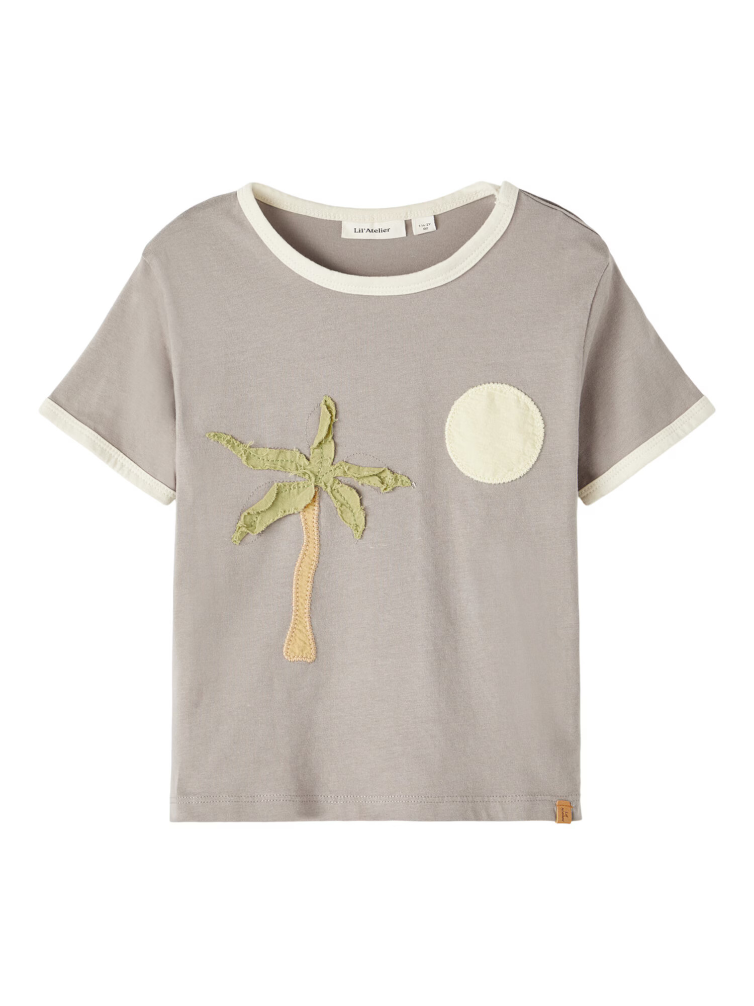 Lil ' Atelier Kids Tricou 'Hali' maro deschis / gri deschis / verde deschis / alb - Pled.ro