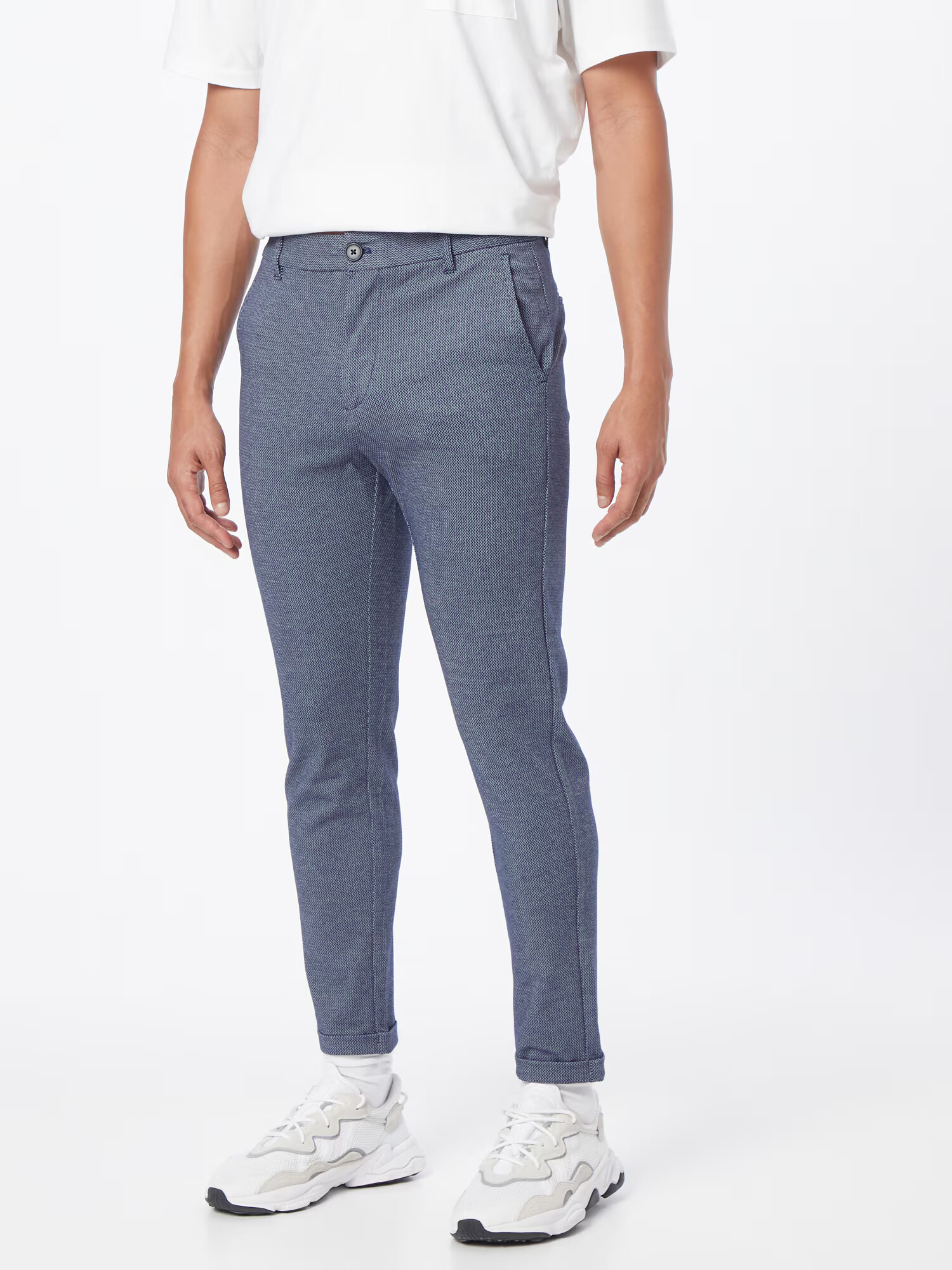 Lindbergh Pantaloni eleganți bleumarin / alb - Pled.ro