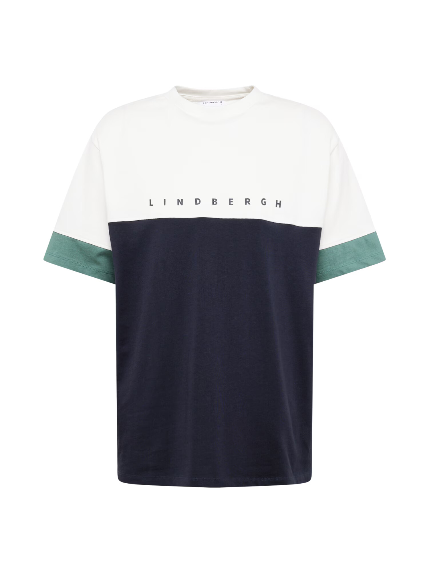 Lindbergh Tricou bleumarin / verde jad / alb - Pled.ro