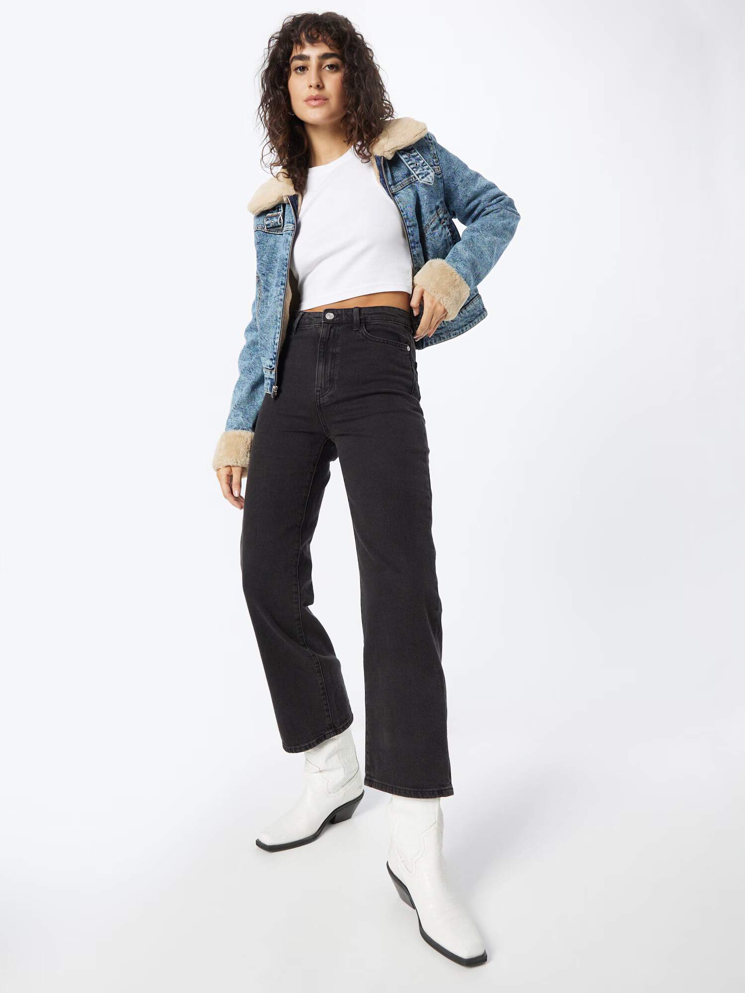 Lindex Jeans 'Hanna' negru denim - Pled.ro