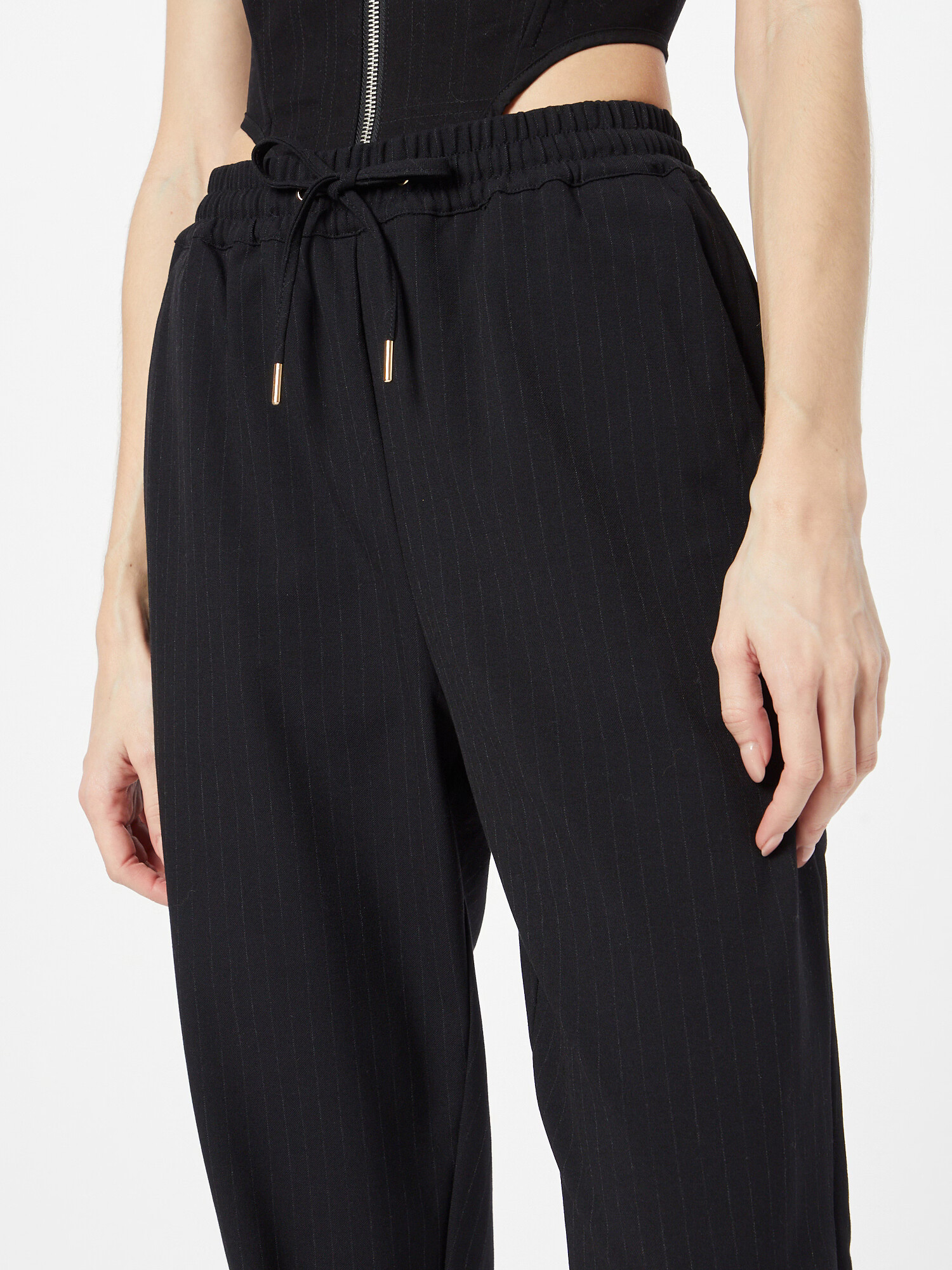 Lindex Pantaloni 'Ava' gri închis / negru - Pled.ro