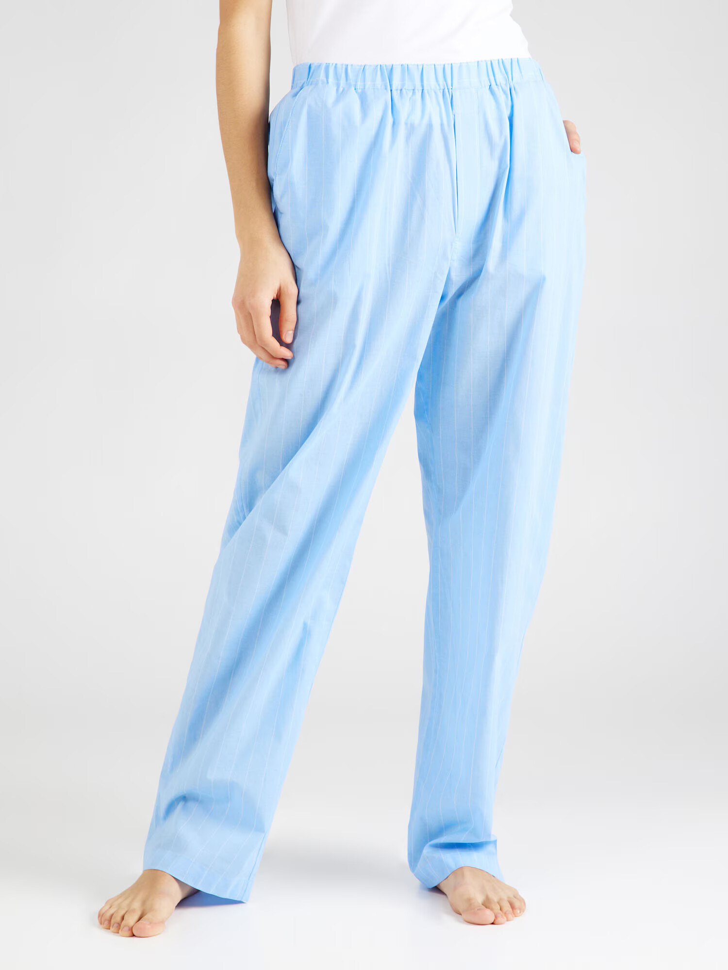 Lindex Pantaloni de pijama azuriu / alb - Pled.ro