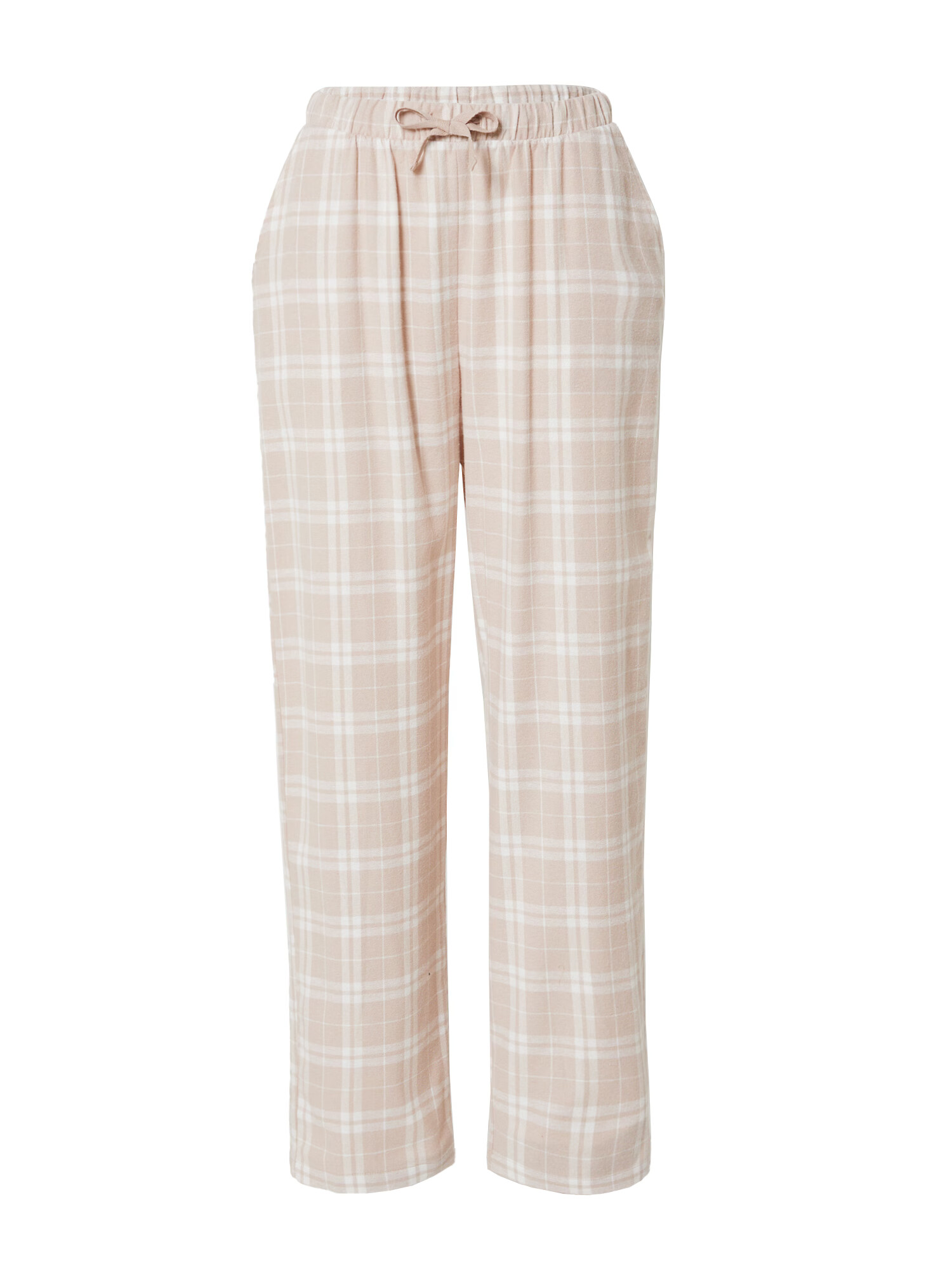 Lindex Pantaloni de pijama bej deschis / alb - Pled.ro