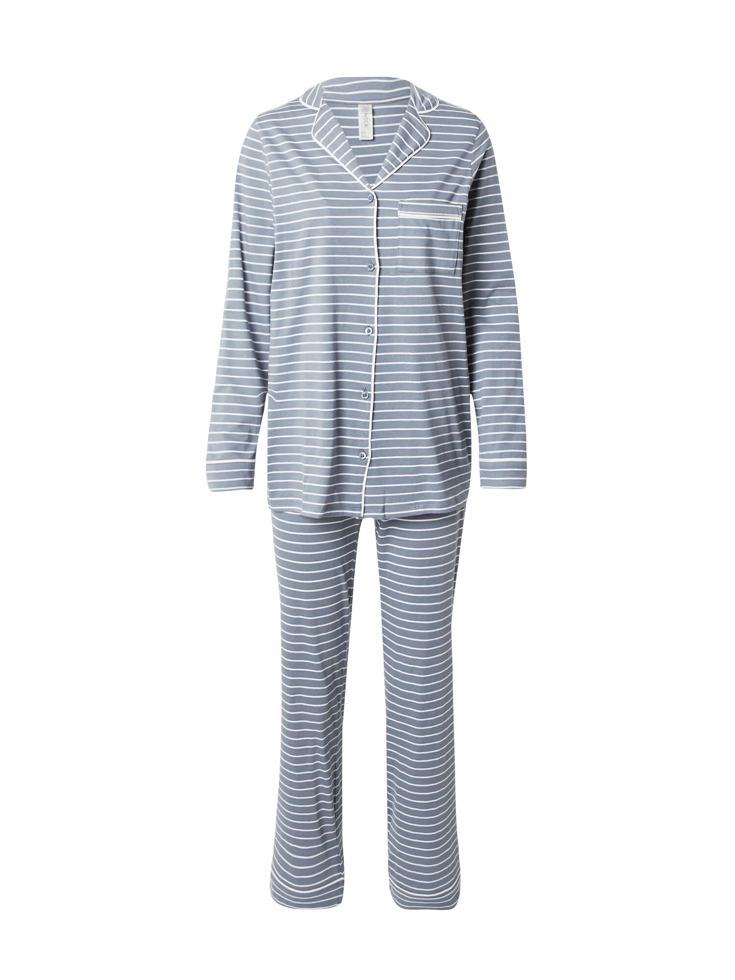 Lindex Pijama albastru porumbel / alb - Pled.ro