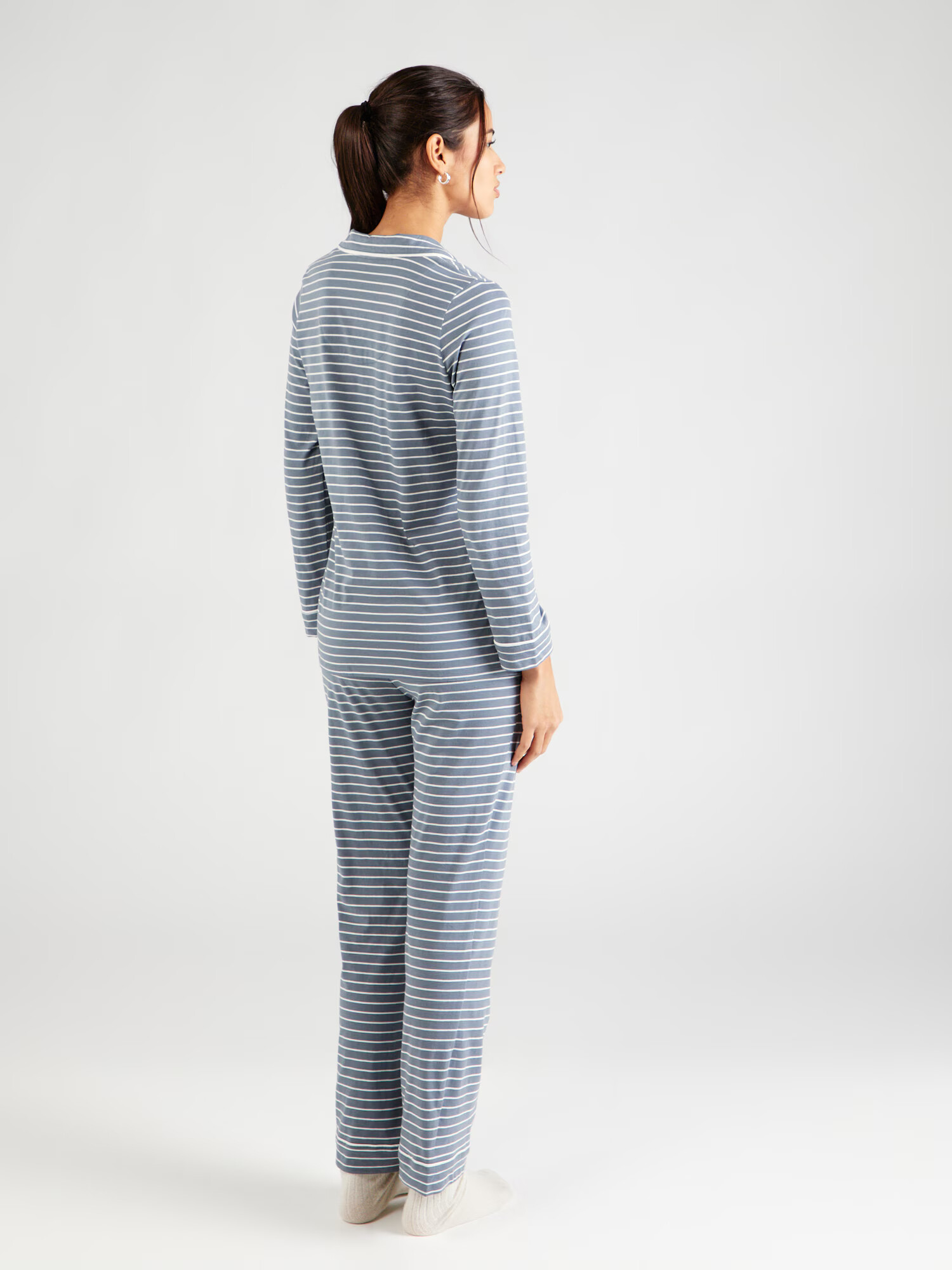 Lindex Pijama albastru porumbel / alb - Pled.ro