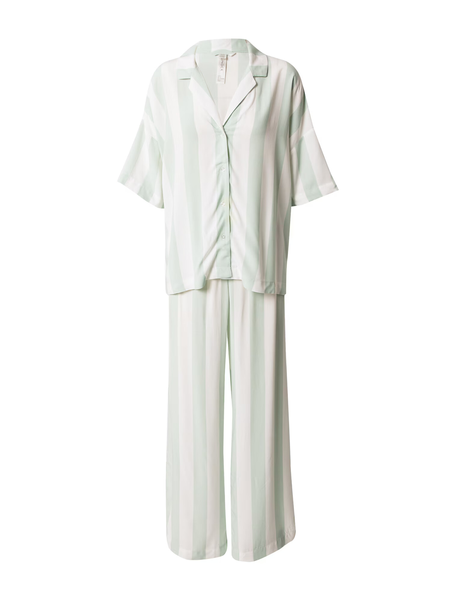 Lindex Pijama verde pastel / alb - Pled.ro