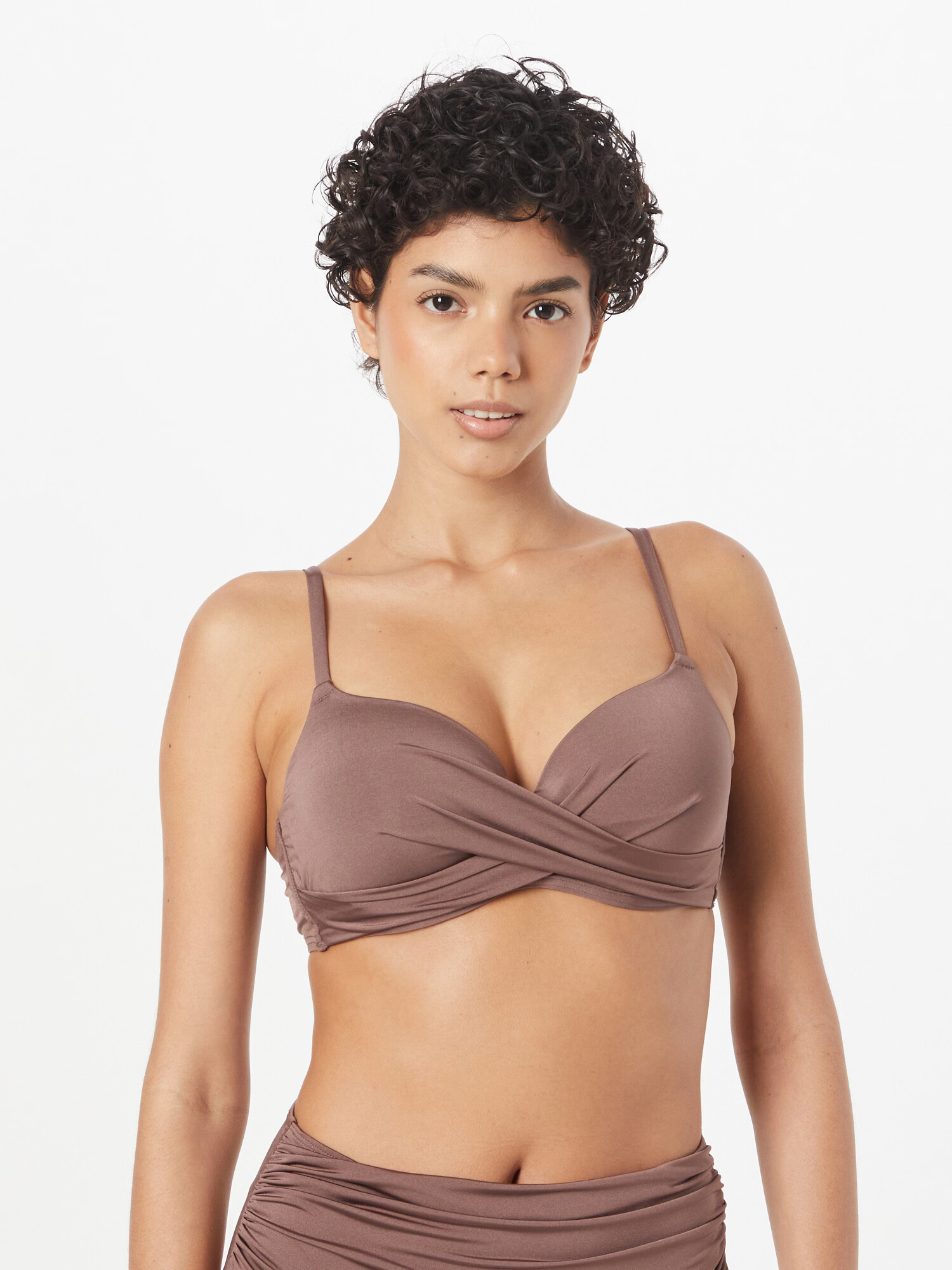 Lindex Sutien costum de baie 'Love' maro - Pled.ro