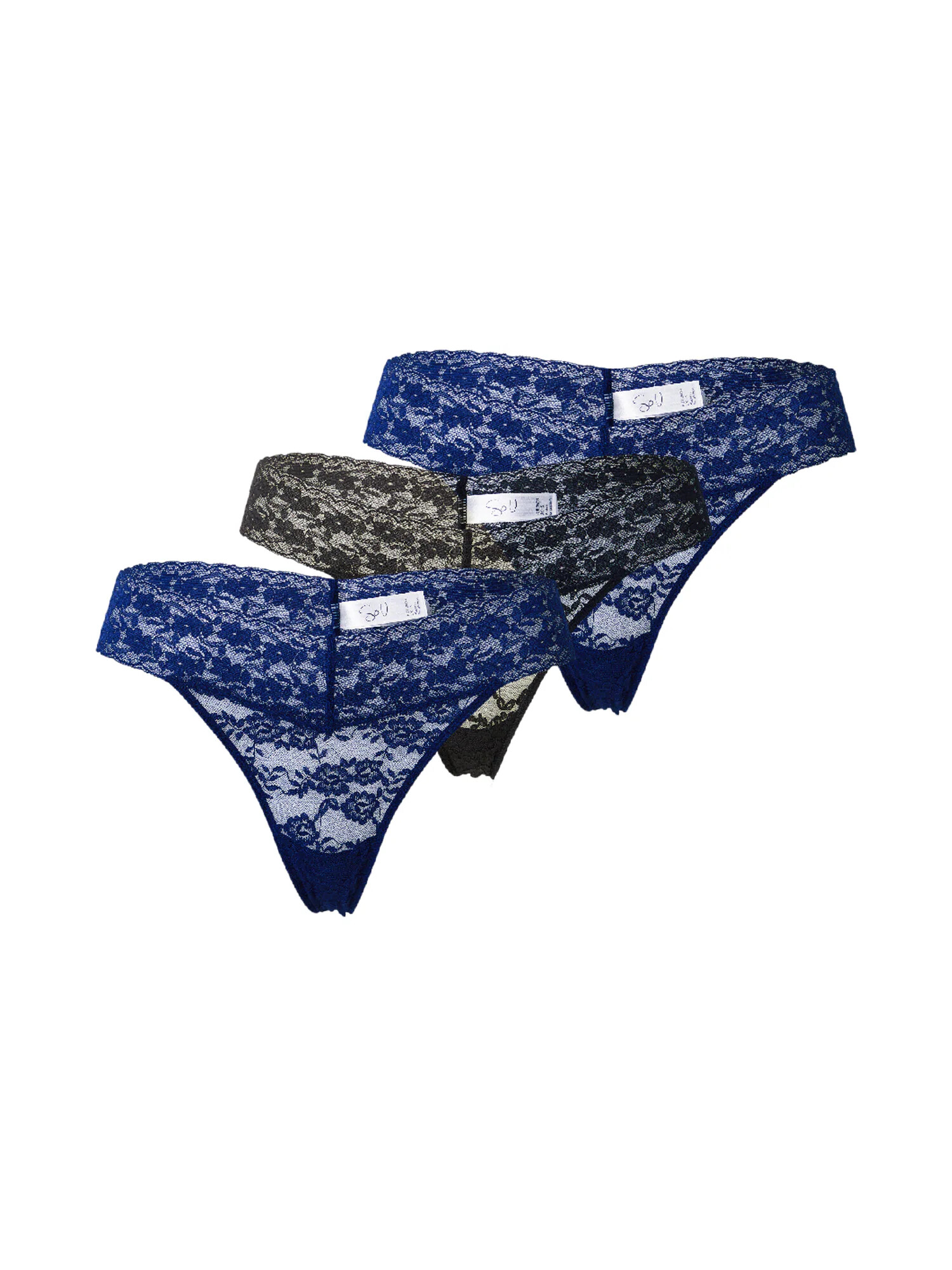 Lindex Tanga bleumarin / negru - Pled.ro