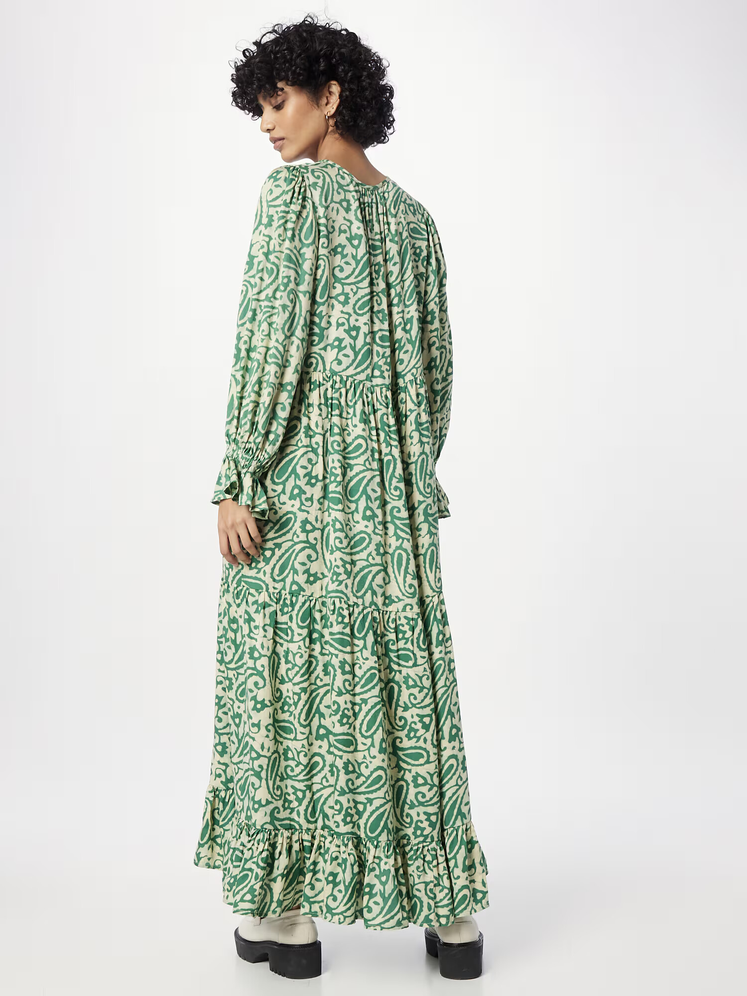 Line of Oslo Rochie 'Muse Etnic' bej / verde - Pled.ro