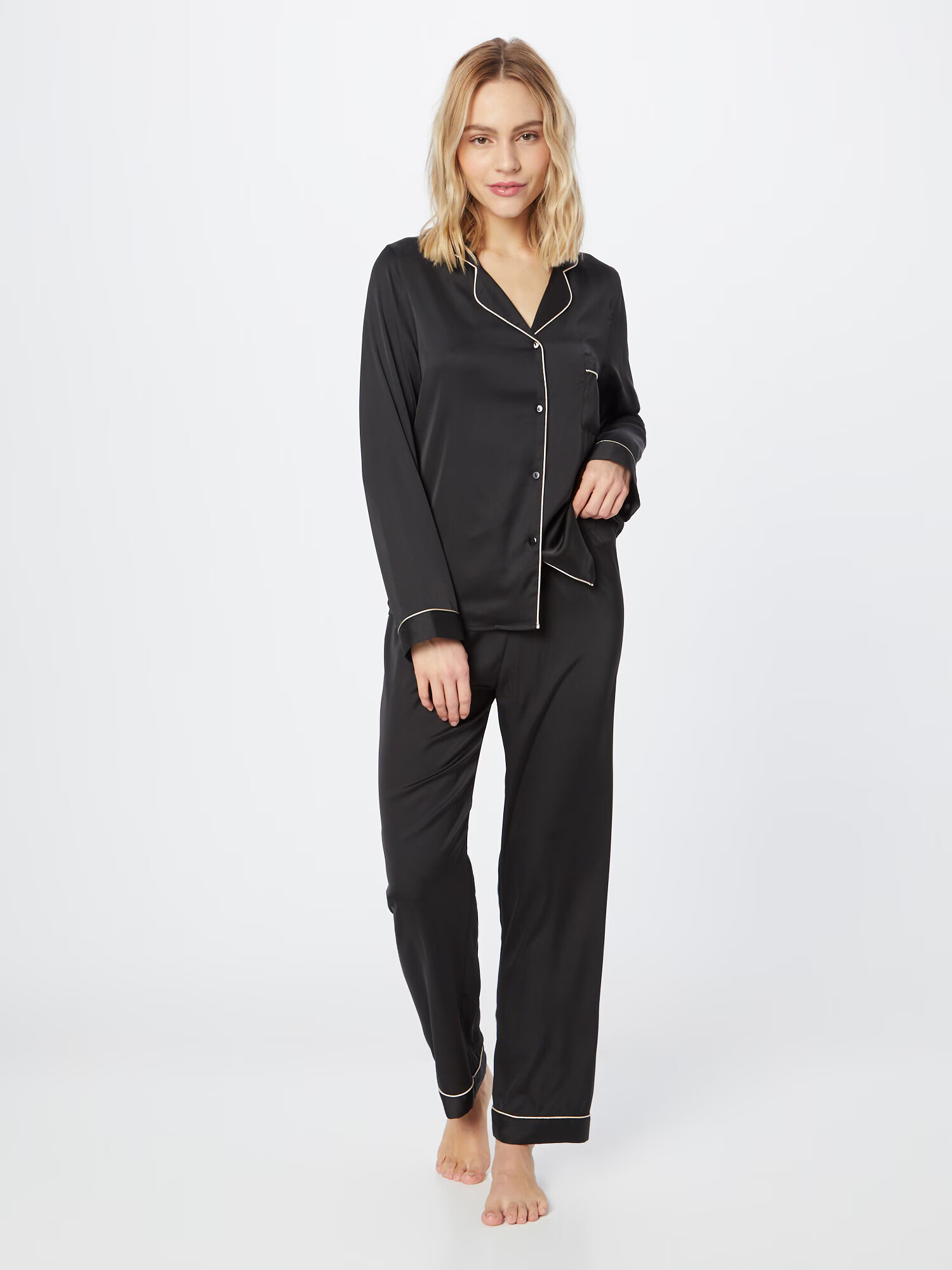 LingaDore Pijama negru / alb - Pled.ro