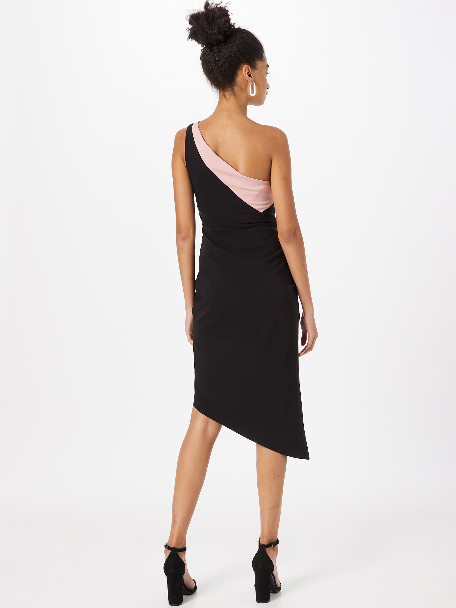 Lipsy Rochie '1SHLDR' roz / negru - Pled.ro