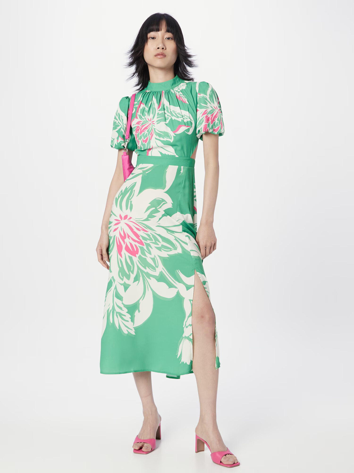 Lipsy Rochie bej / verde / roz - Pled.ro