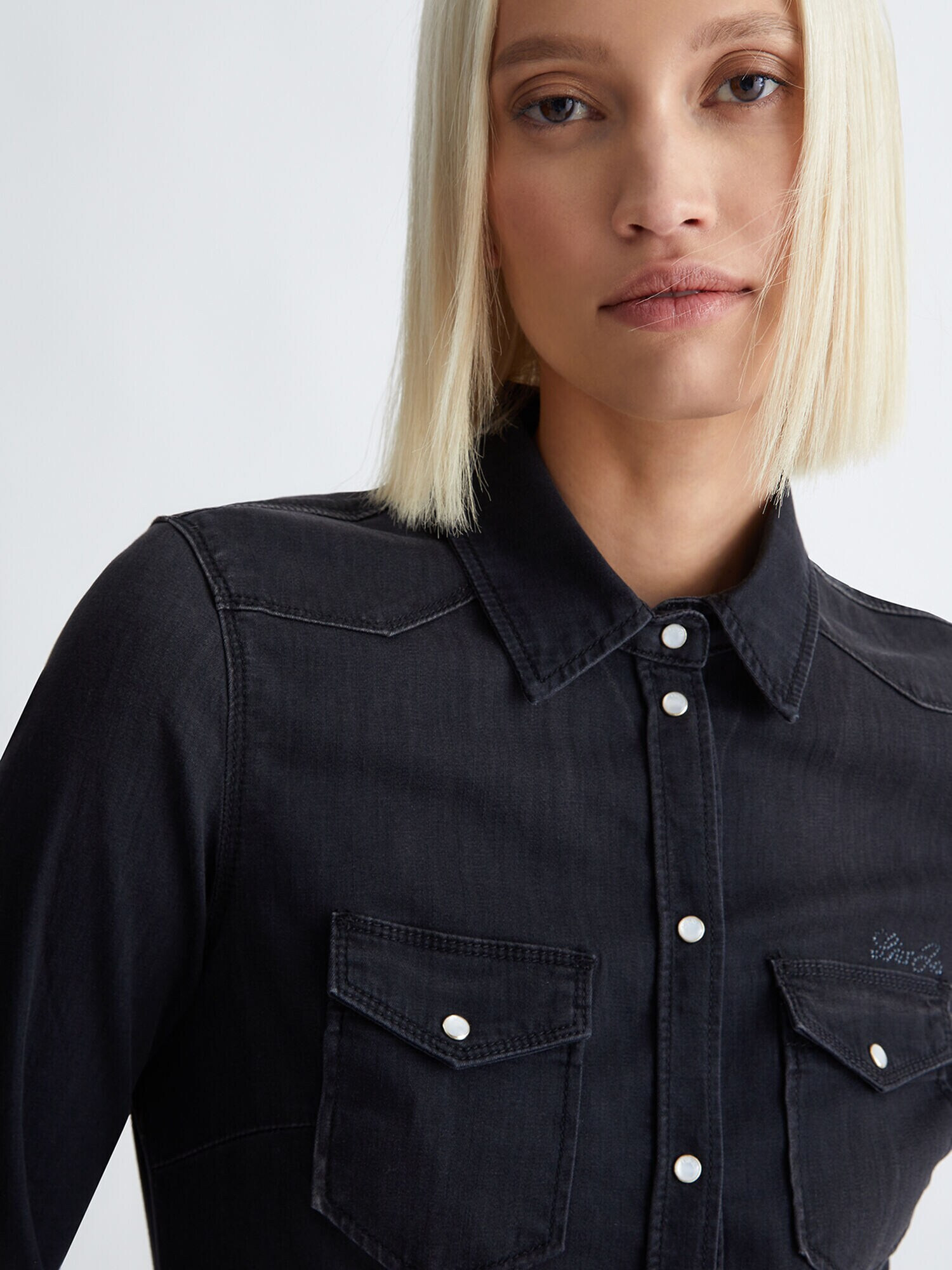 Liu Jo Bluză negru denim - Pled.ro