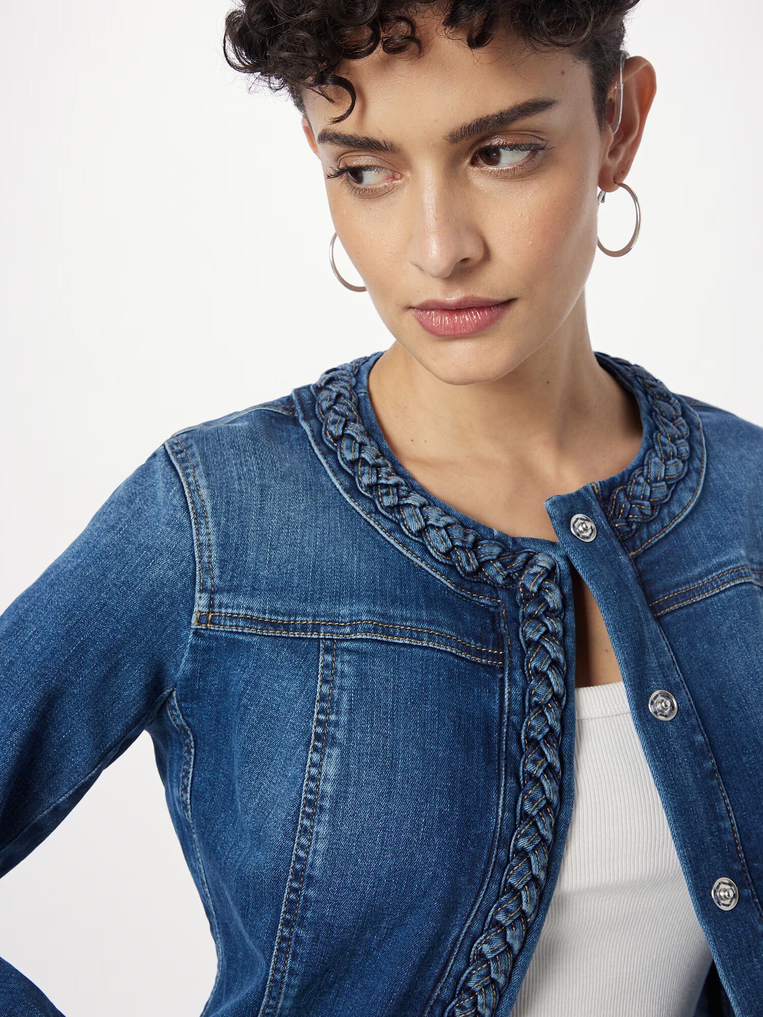 Liu Jo Geacă de primăvară-toamnă 'KATE BRAID' albastru denim - Pled.ro