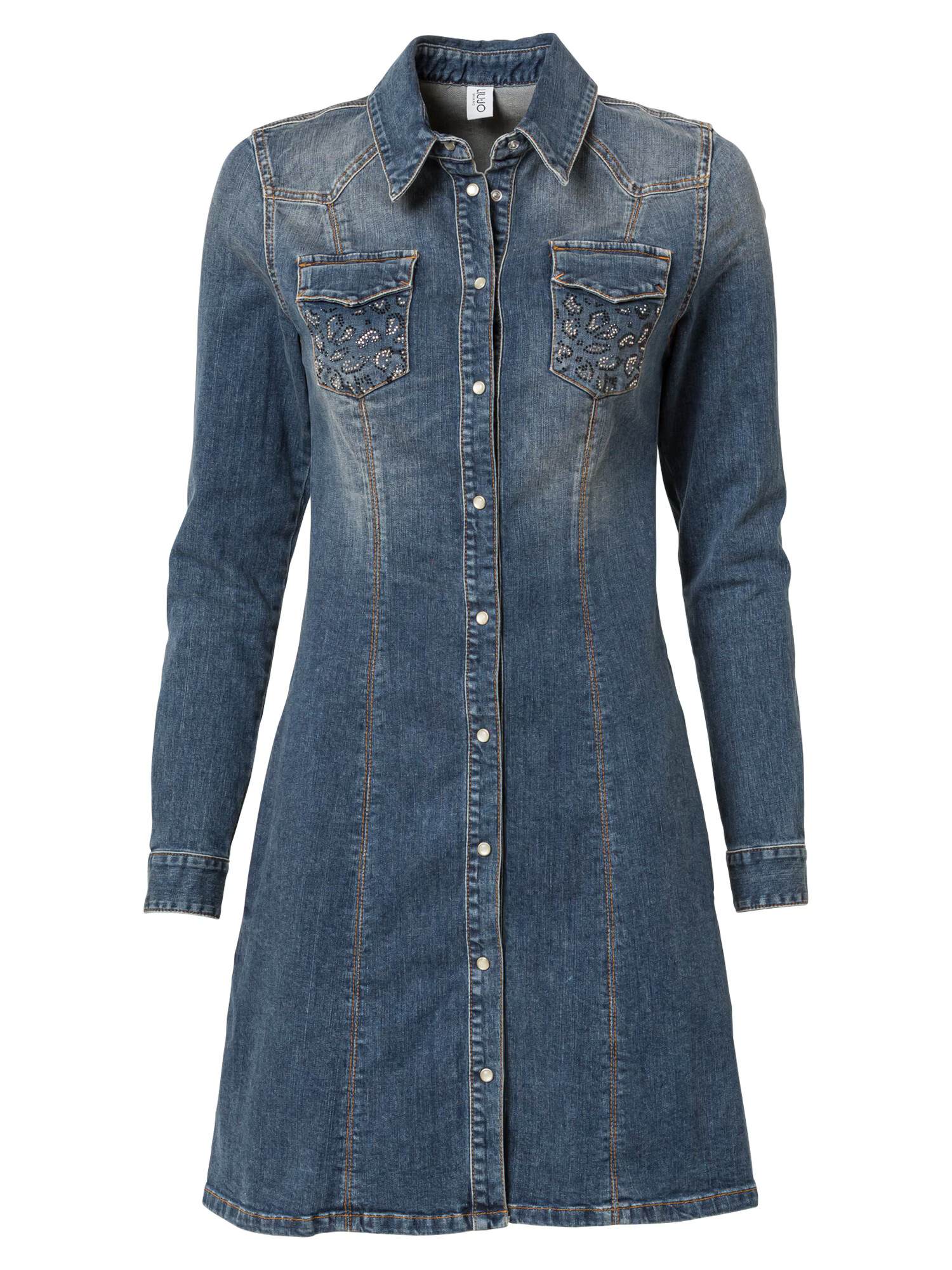 Liu Jo Rochie tip bluză albastru denim - Pled.ro