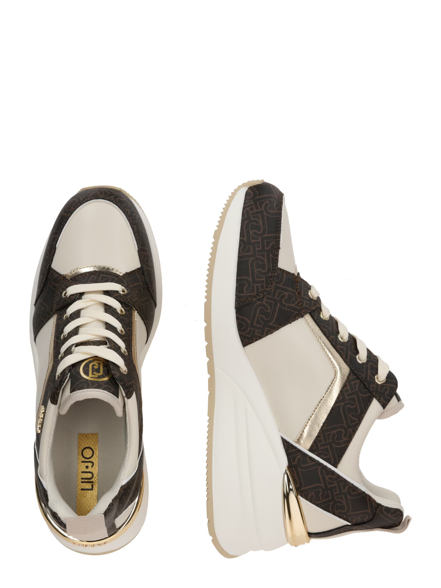 Liu Jo Sneaker low 'ALYSSA' bej / maro / auriu - Pled.ro