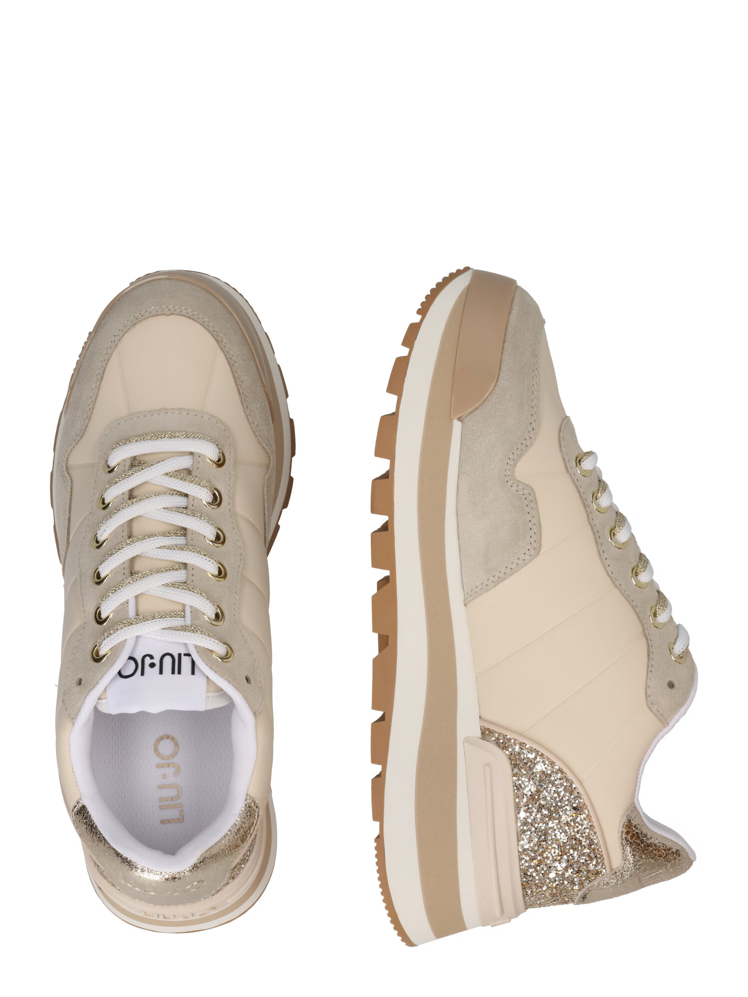 Liu Jo Sneaker low 'AMAZING 01' bej / auriu / gri taupe - Pled.ro