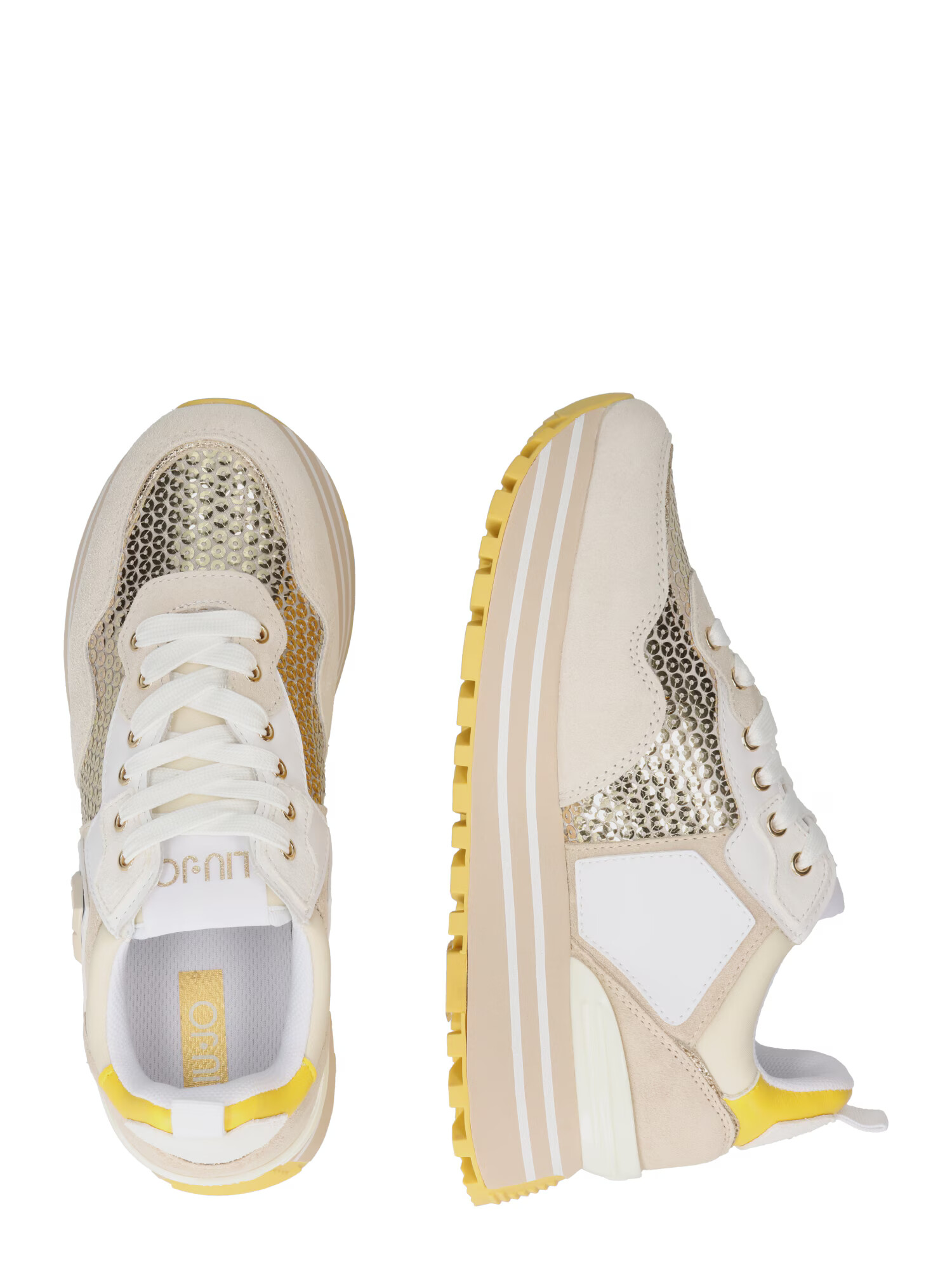 Liu Jo Sneaker low 'MAXI WONDER' bej / galben / auriu / alb - Pled.ro