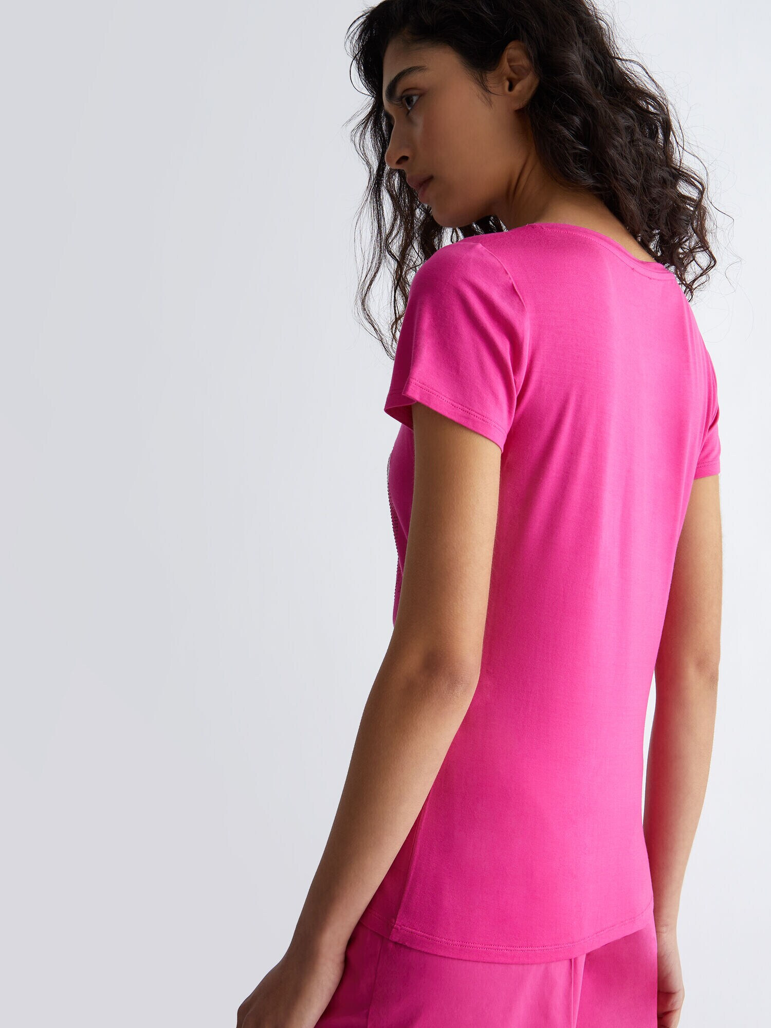 Liu Jo Tricou fucsia / alb - Pled.ro