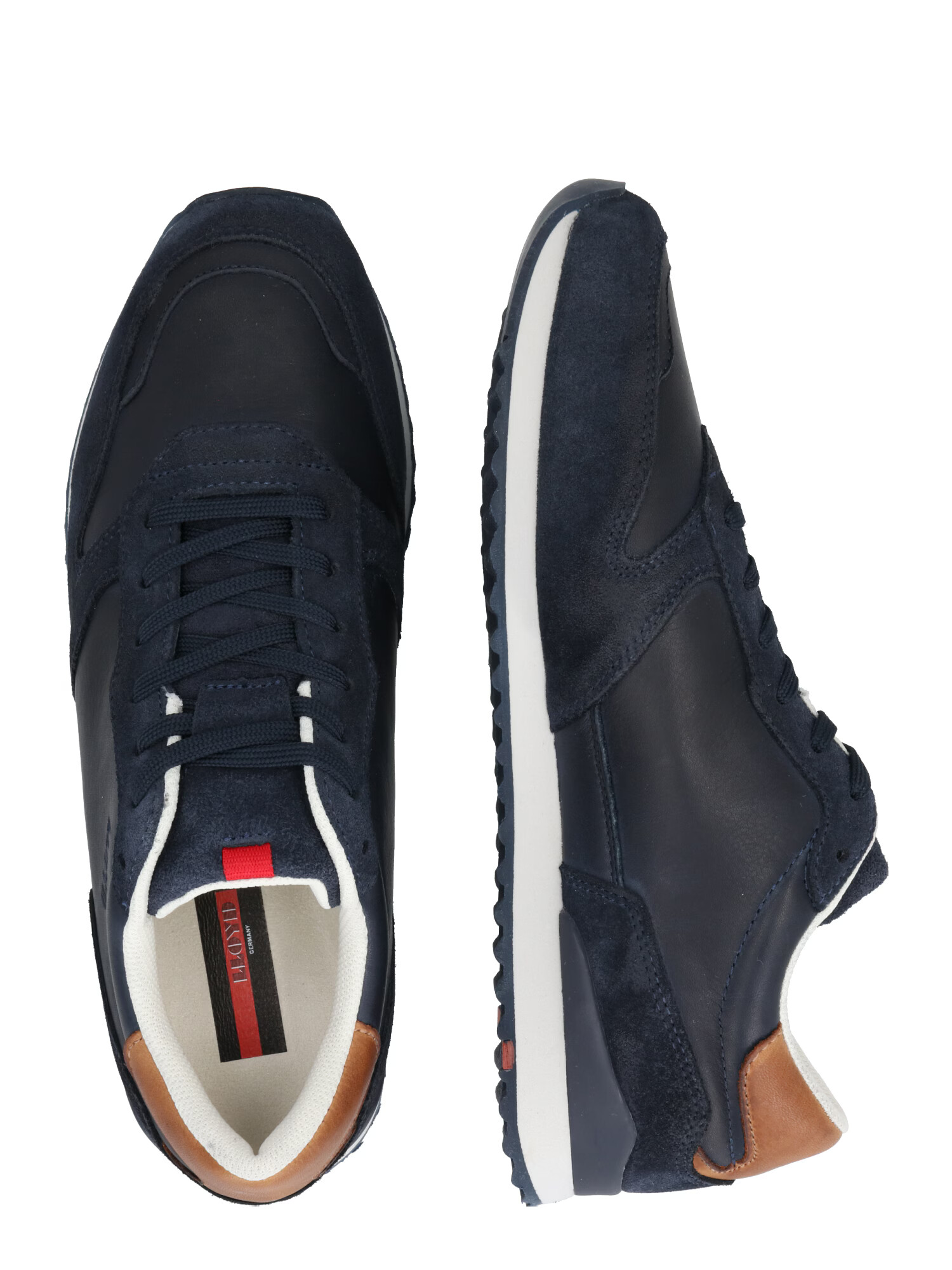 LLOYD Sneaker low 'Edmond' bleumarin / maro / alb - Pled.ro