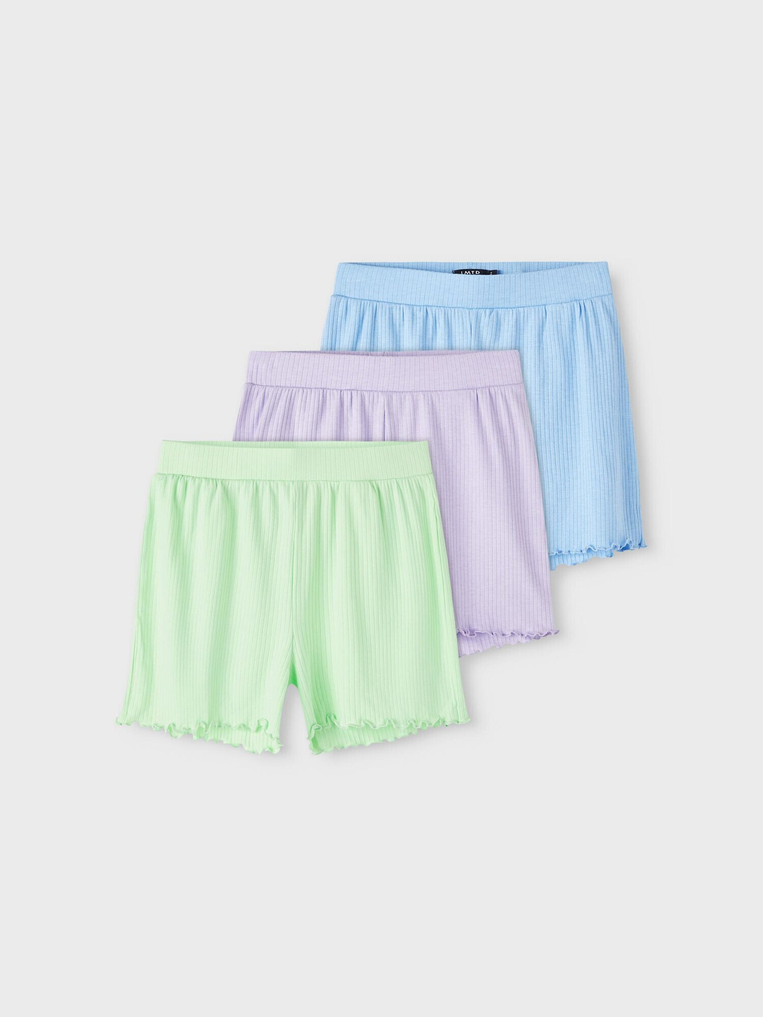 LMTD Pantaloni 'NUNNE' albastru deschis / verde pastel / mov deschis - Pled.ro