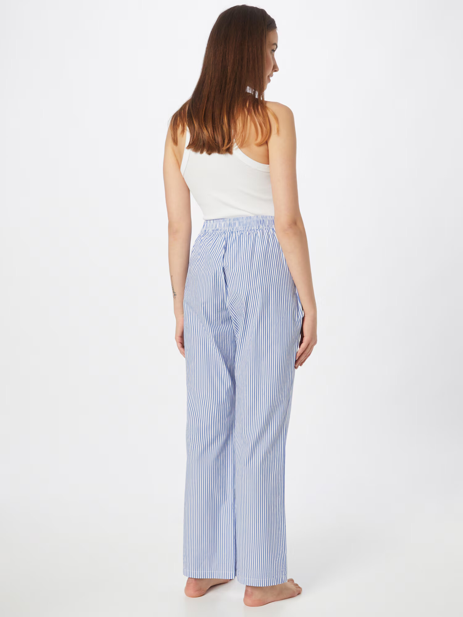 Lollys Laundry Pantaloni 'Ted' albastru deschis / alb - Pled.ro