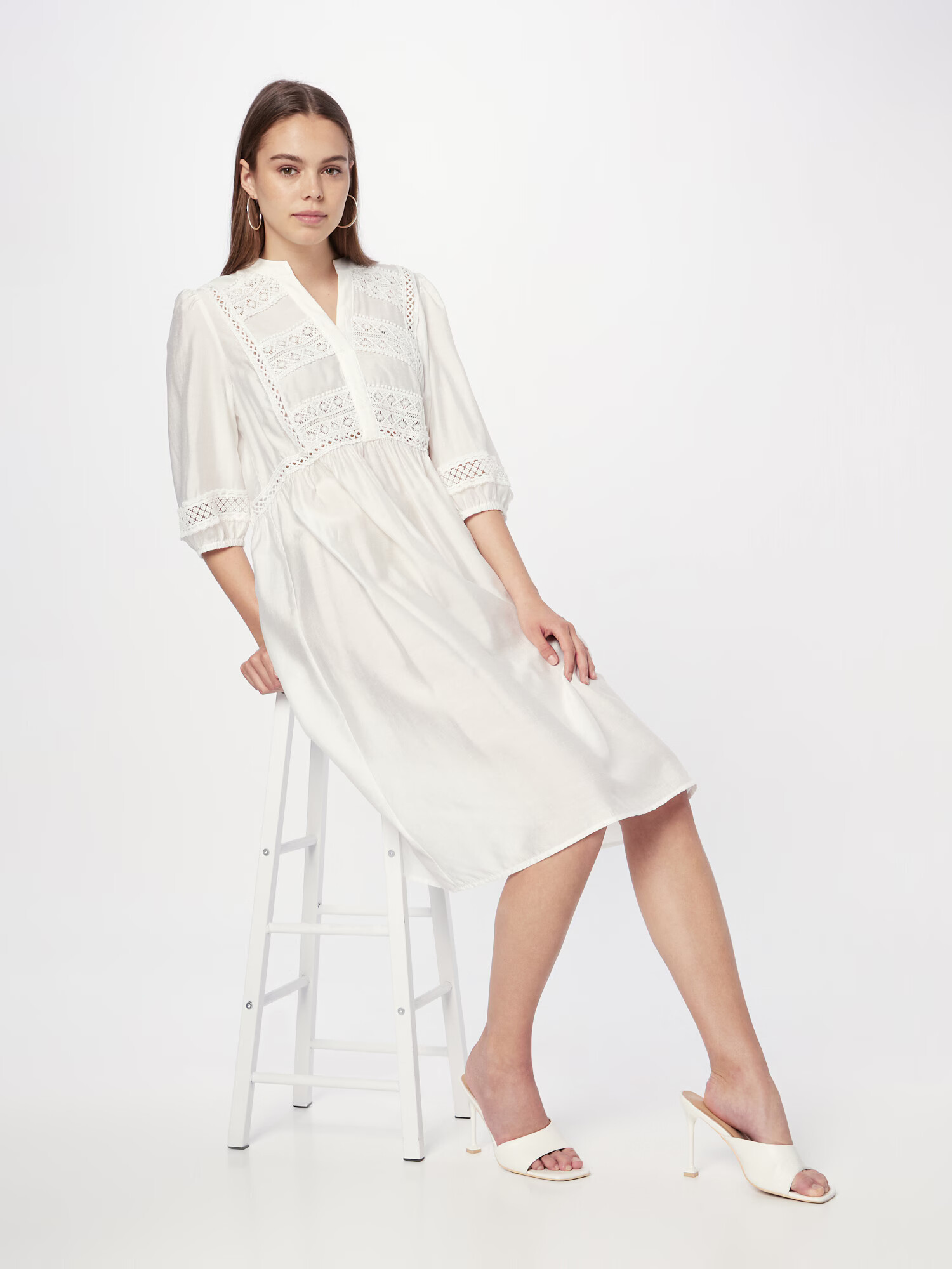 Lollys Laundry Rochie 'Avenue' alb - Pled.ro