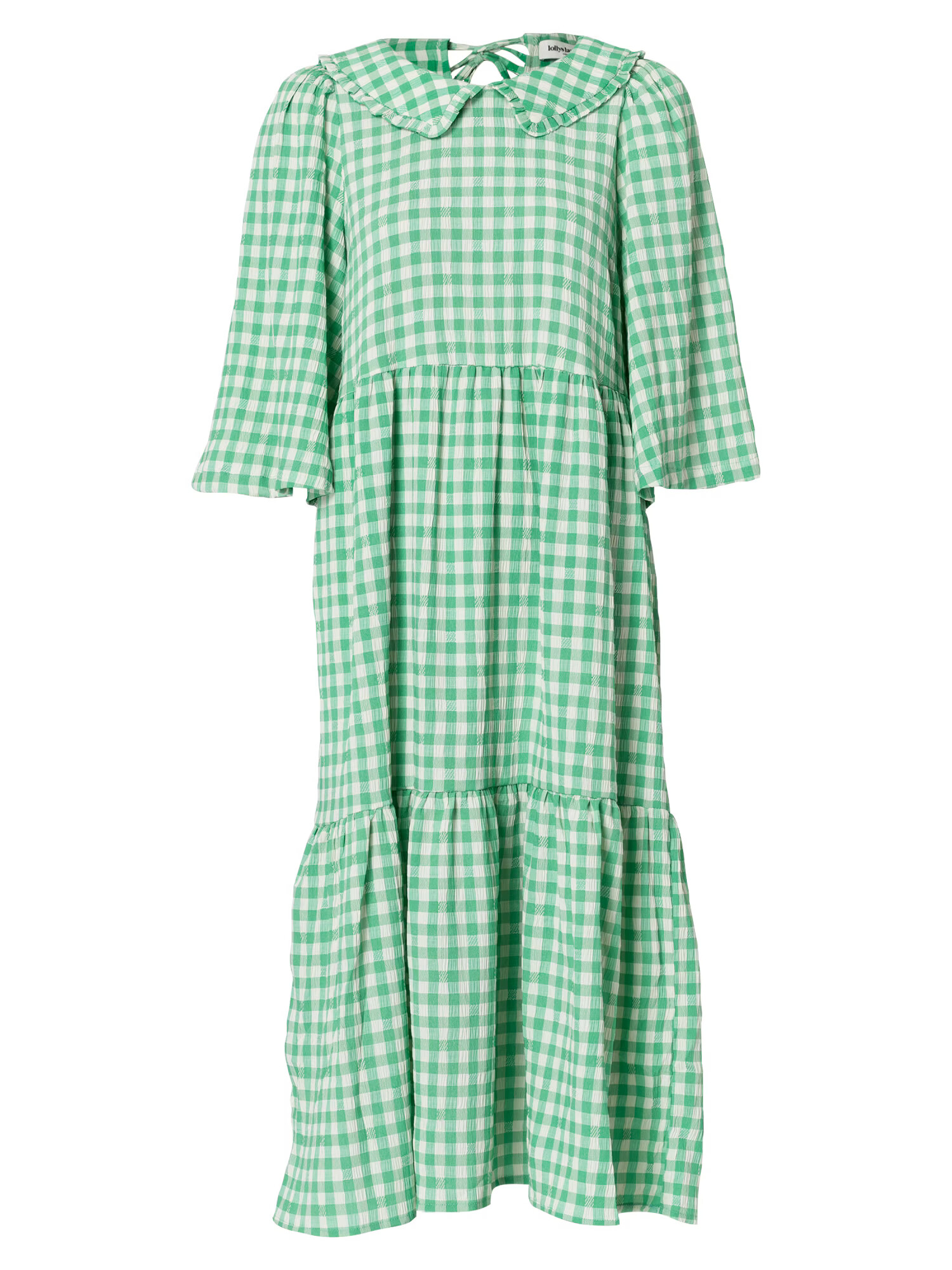 Lollys Laundry Rochie tip bluză 'Sonya' verde / alb - Pled.ro