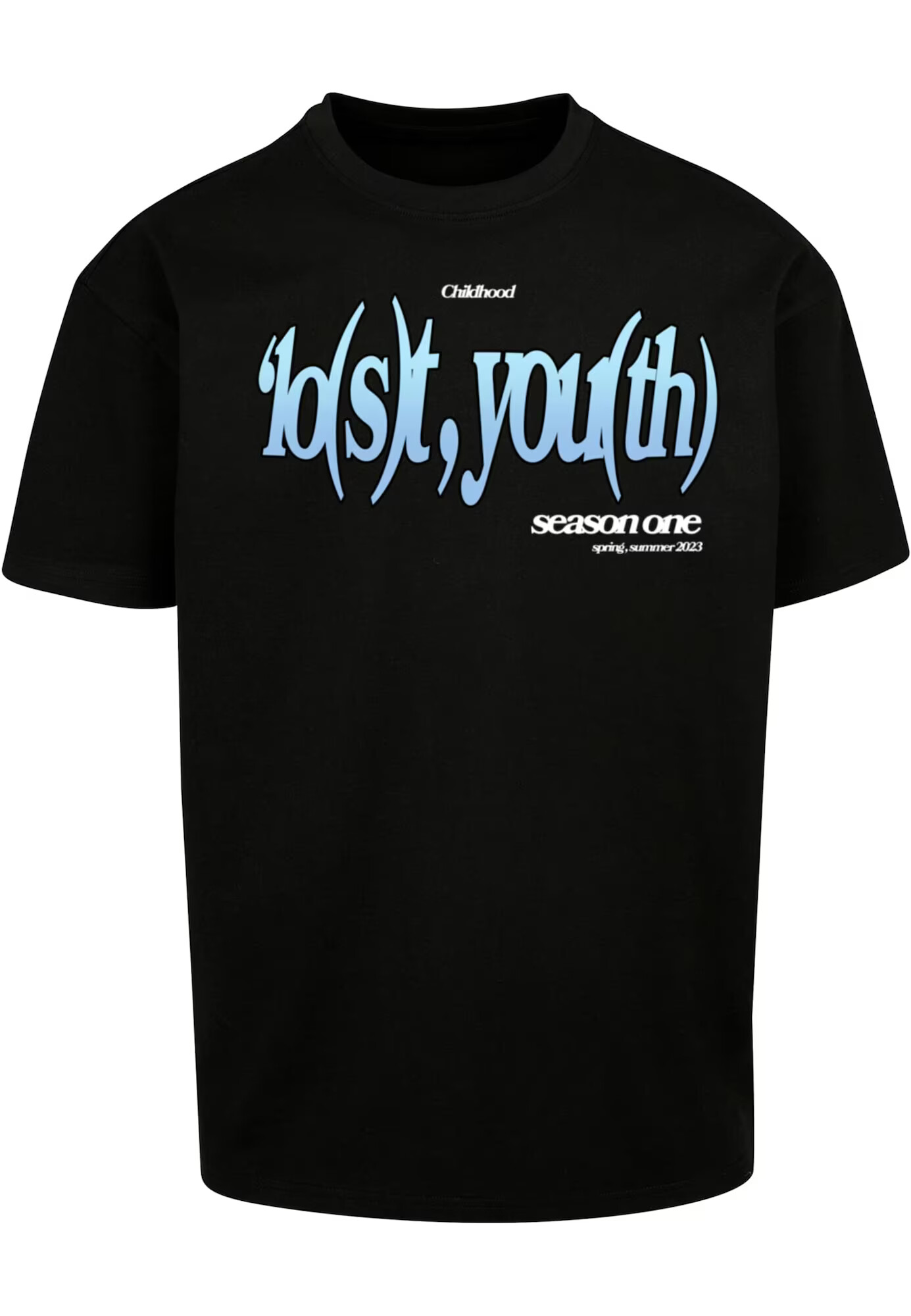 Lost Youth Tricou albastru deschis / negru / alb - Pled.ro