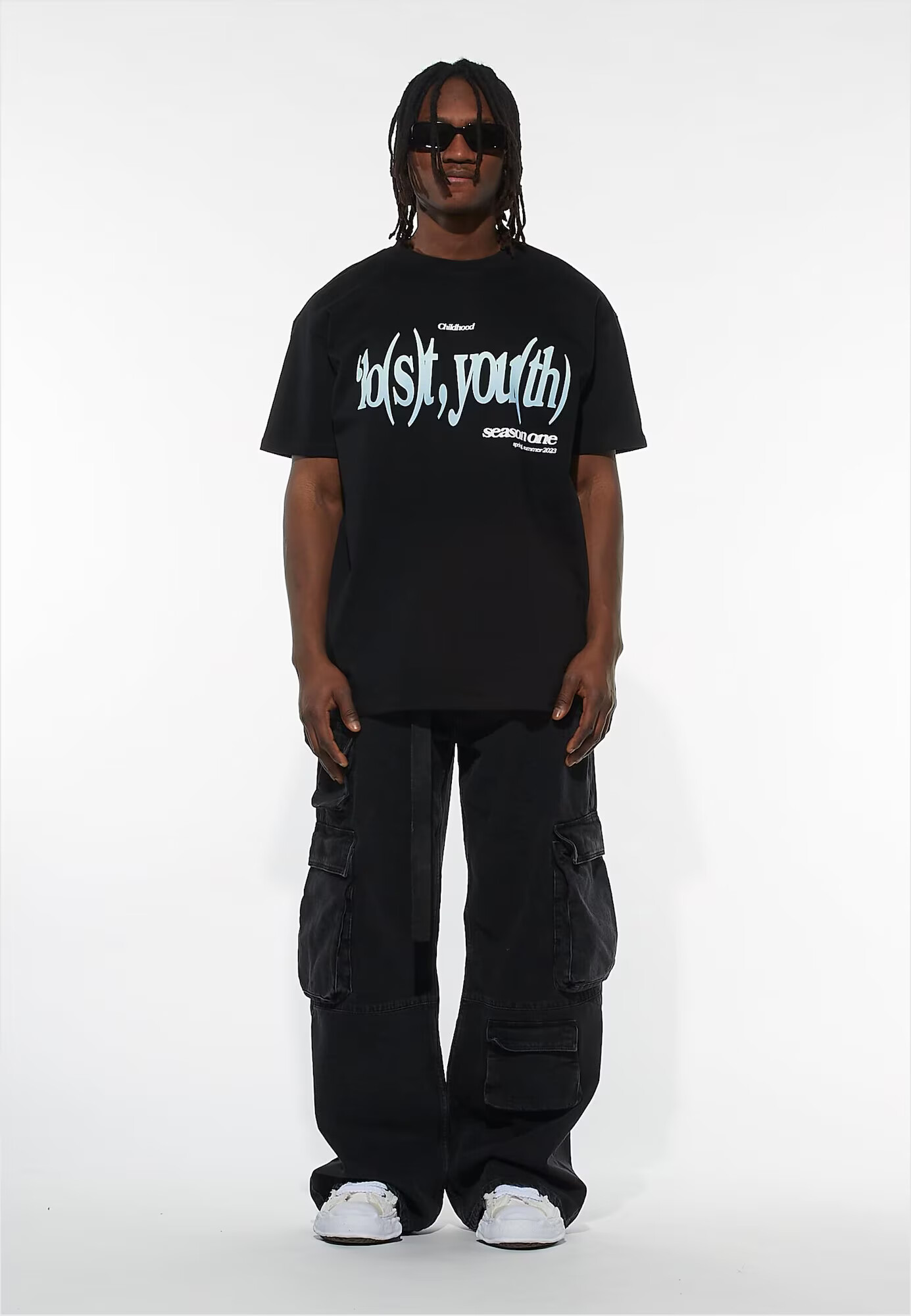 Lost Youth Tricou albastru deschis / negru / alb - Pled.ro