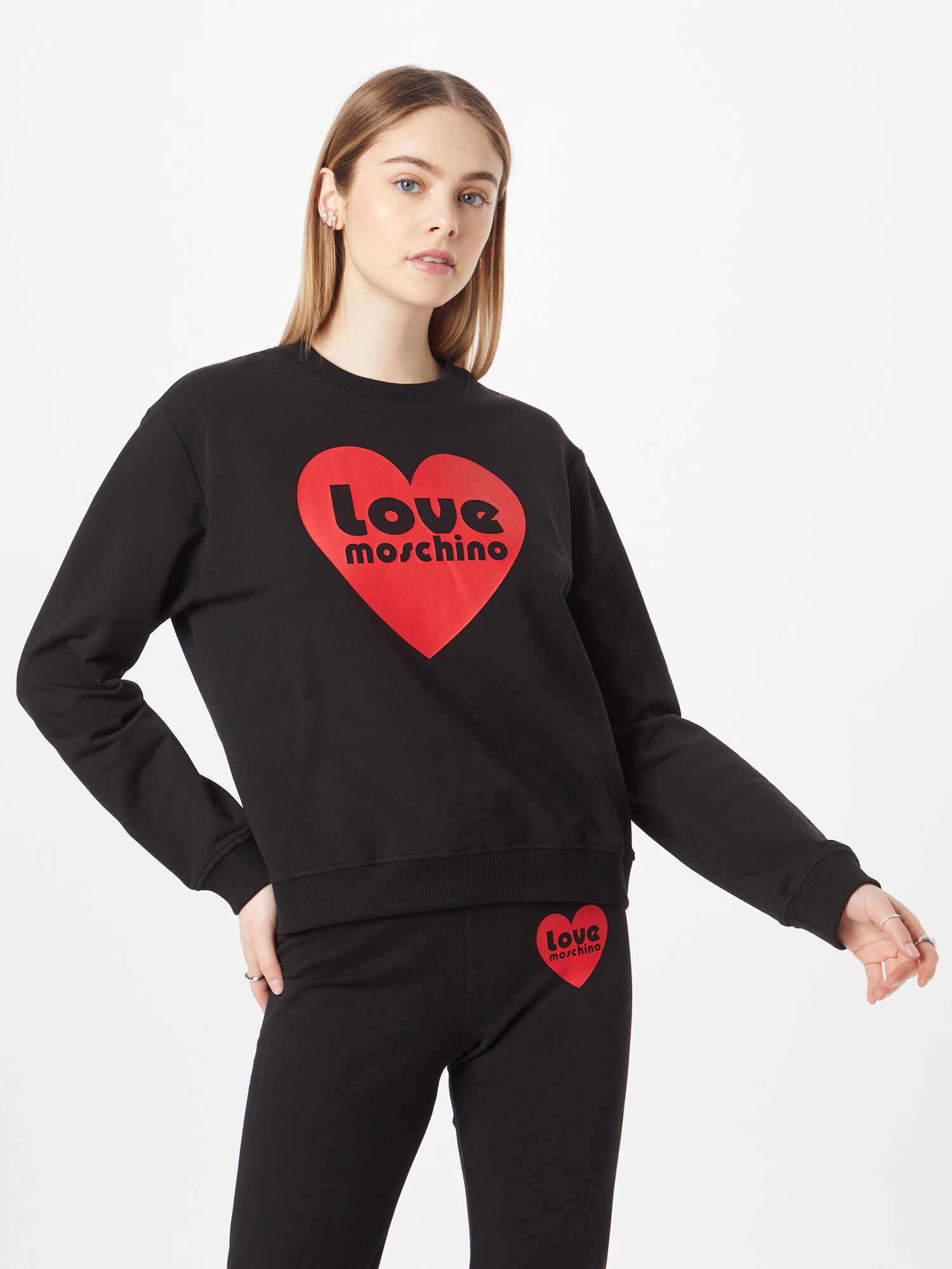 Love Moschino Bluză de molton roșu / negru - Pled.ro