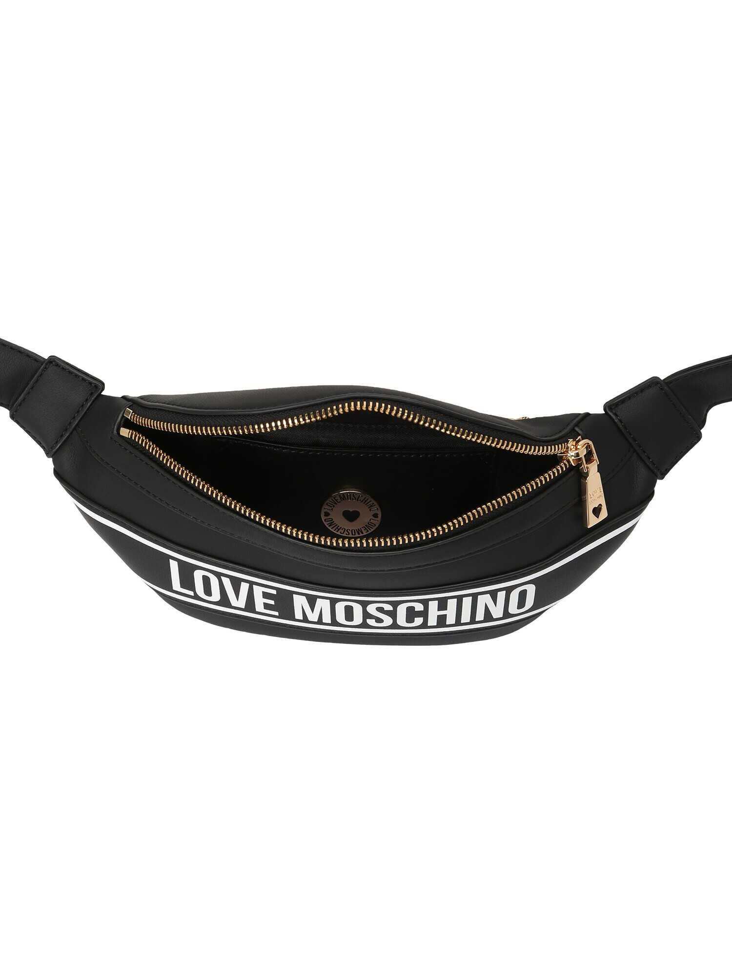 Love Moschino Borsetă 'BILLBOARD' negru / alb - Pled.ro