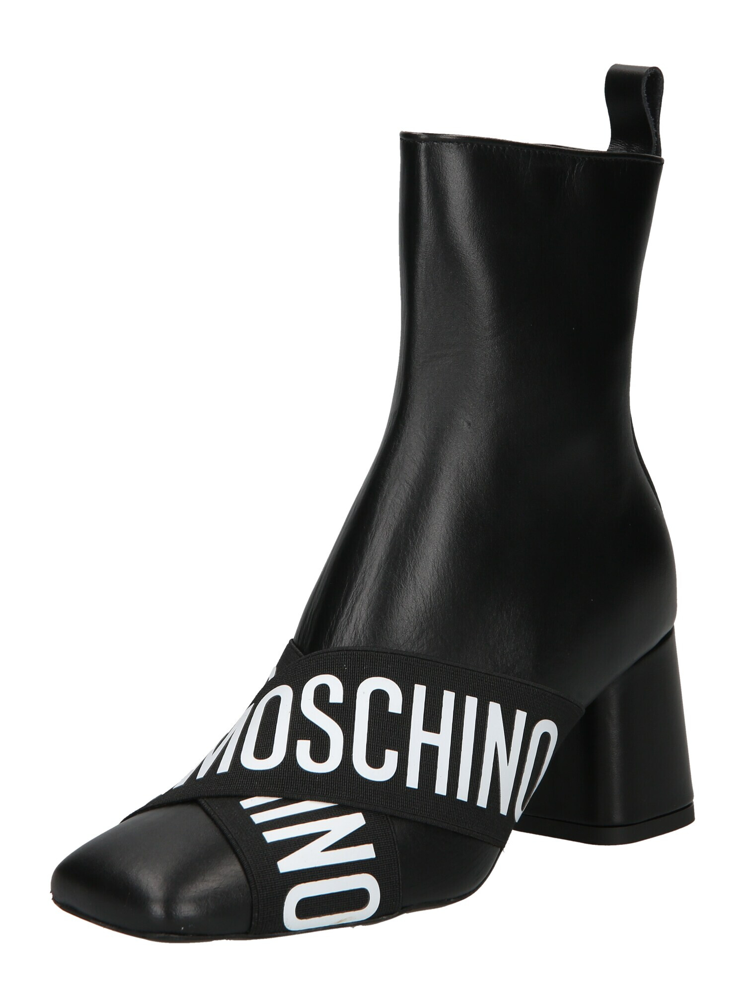 Love Moschino Cizme glezne negru / alb - Pled.ro