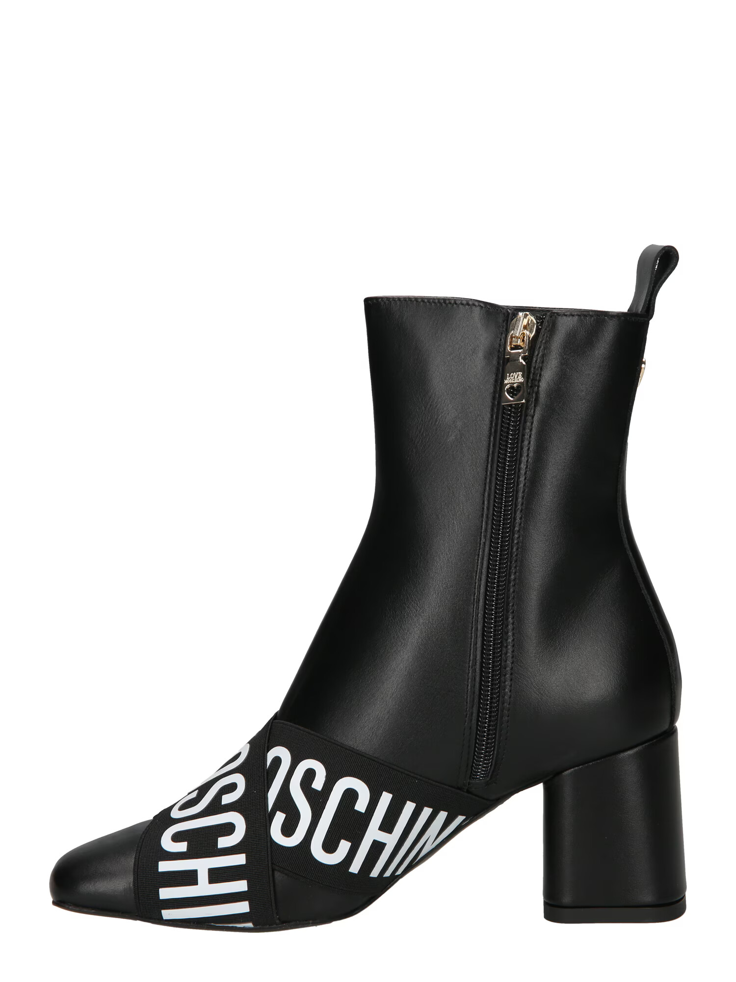 Love Moschino Cizme glezne negru / alb - Pled.ro